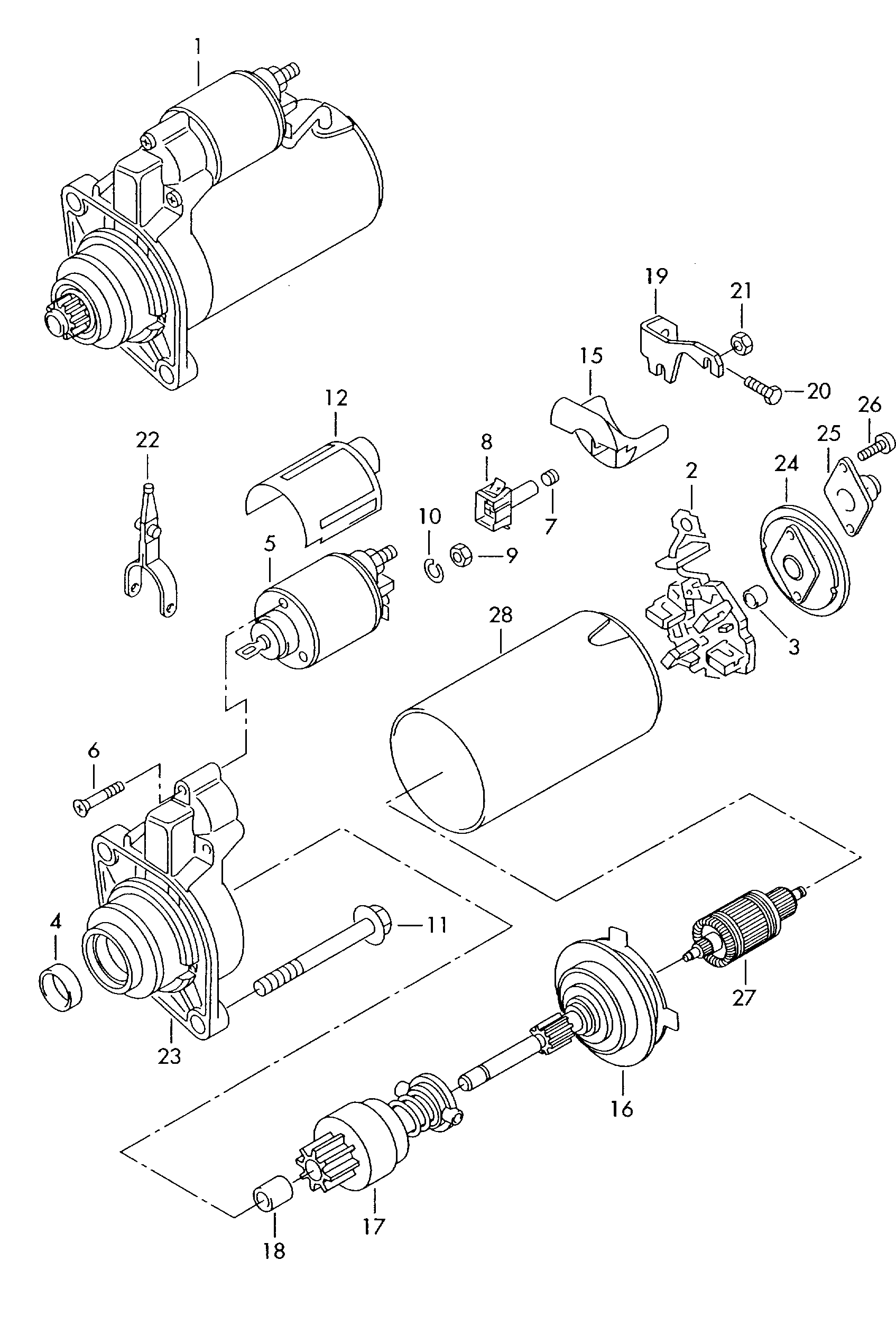 Seat 06B 911 023 X - Starter parts5.com