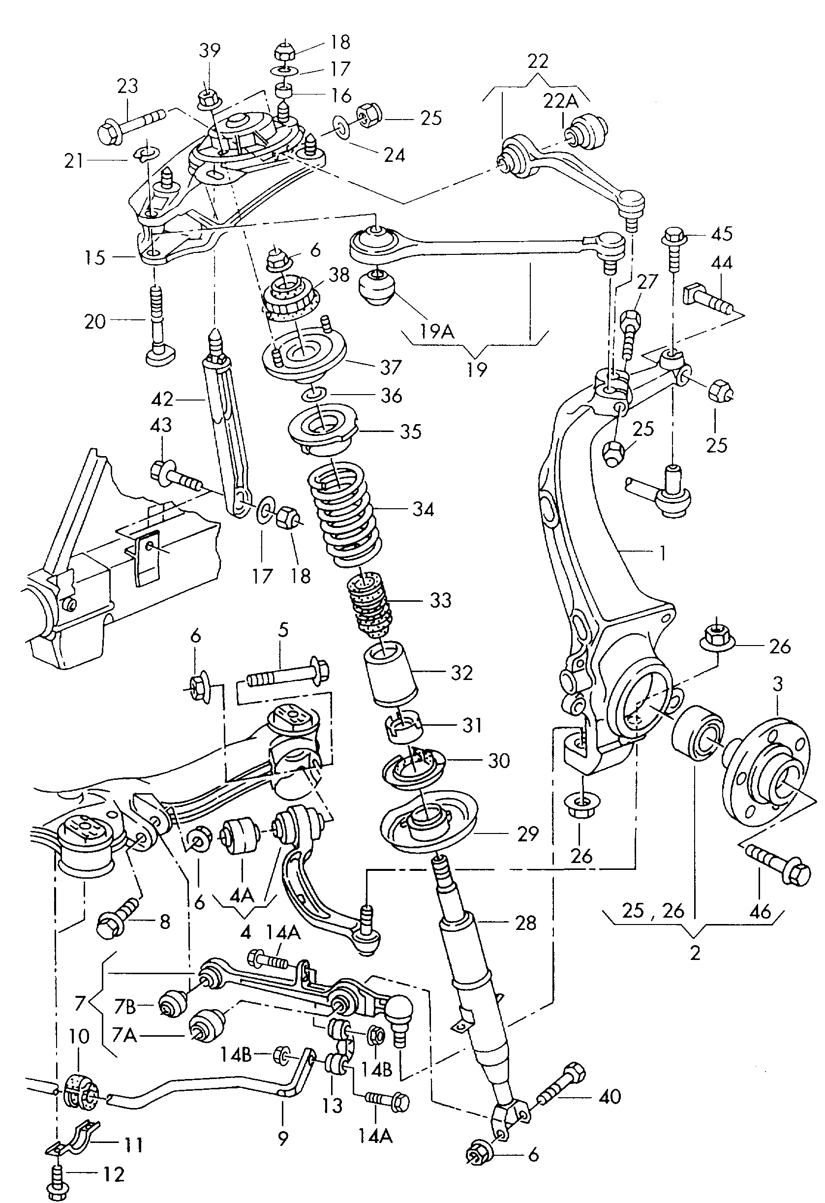 VW (SVW) 4D0 407 151 P - Tukivarsi, pyöräntuenta parts5.com