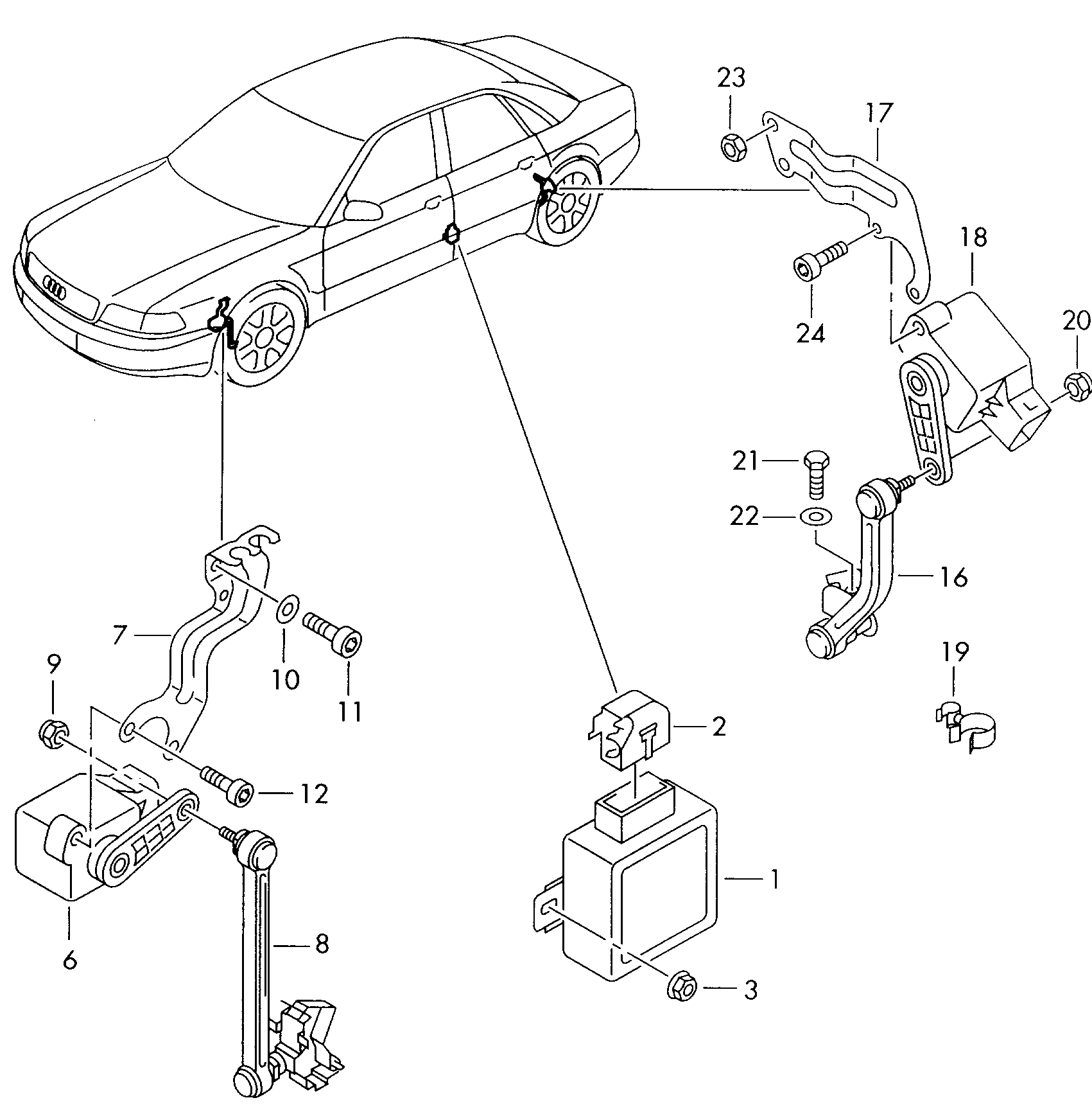 Seat 4B0 907 503 - Sensör, Xenon ışığı (aydınlatma mesafesi ayarı) parts5.com