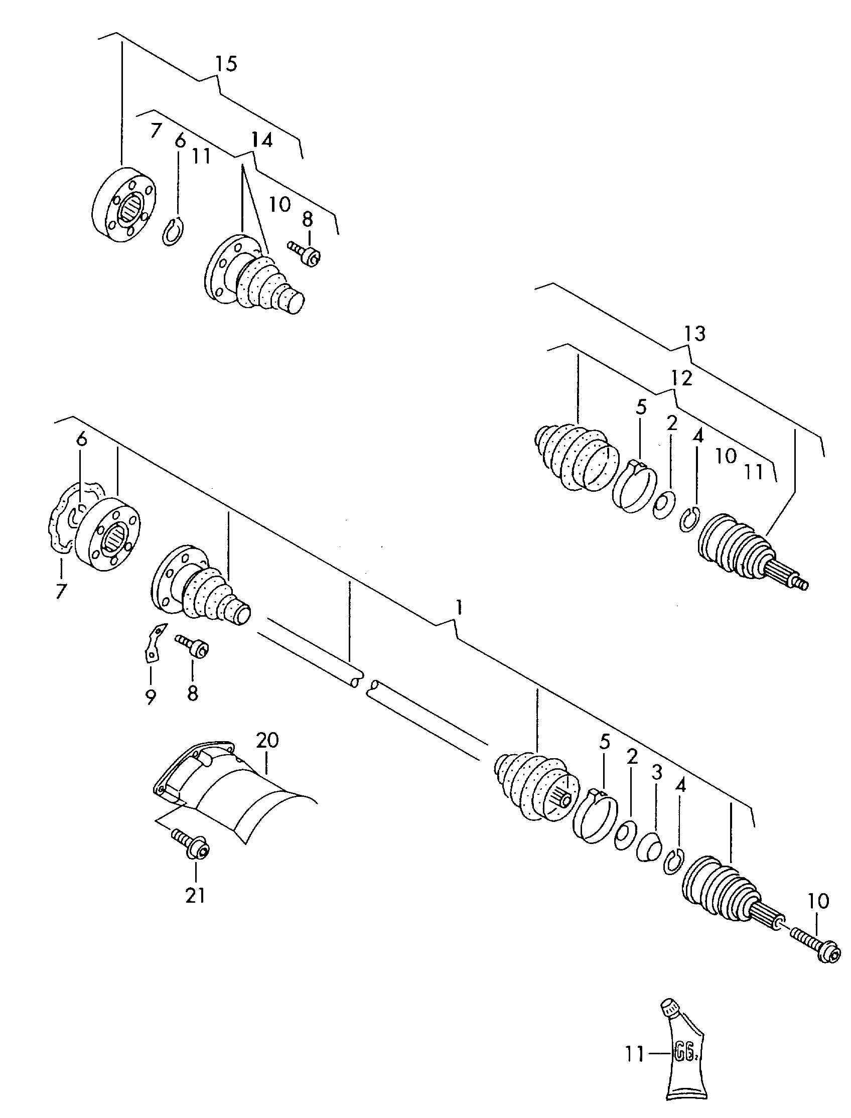 VAG 4D0598103 - Каре комплект, полуоска parts5.com