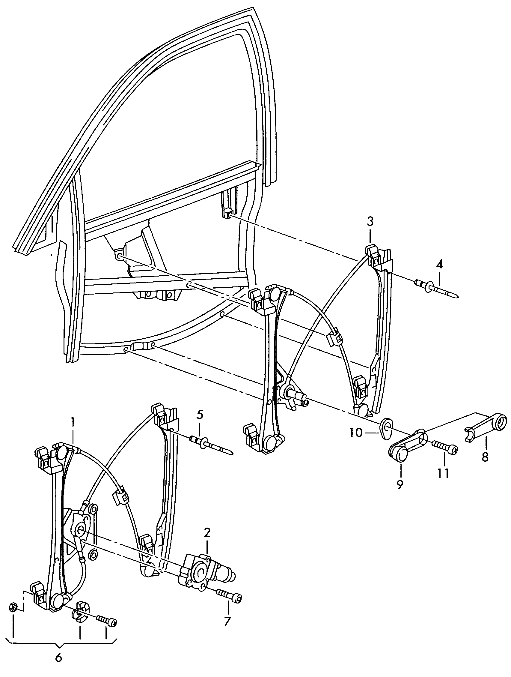 AUDI 4B0 837 463B - Sliding Shoe, window regulator parts5.com