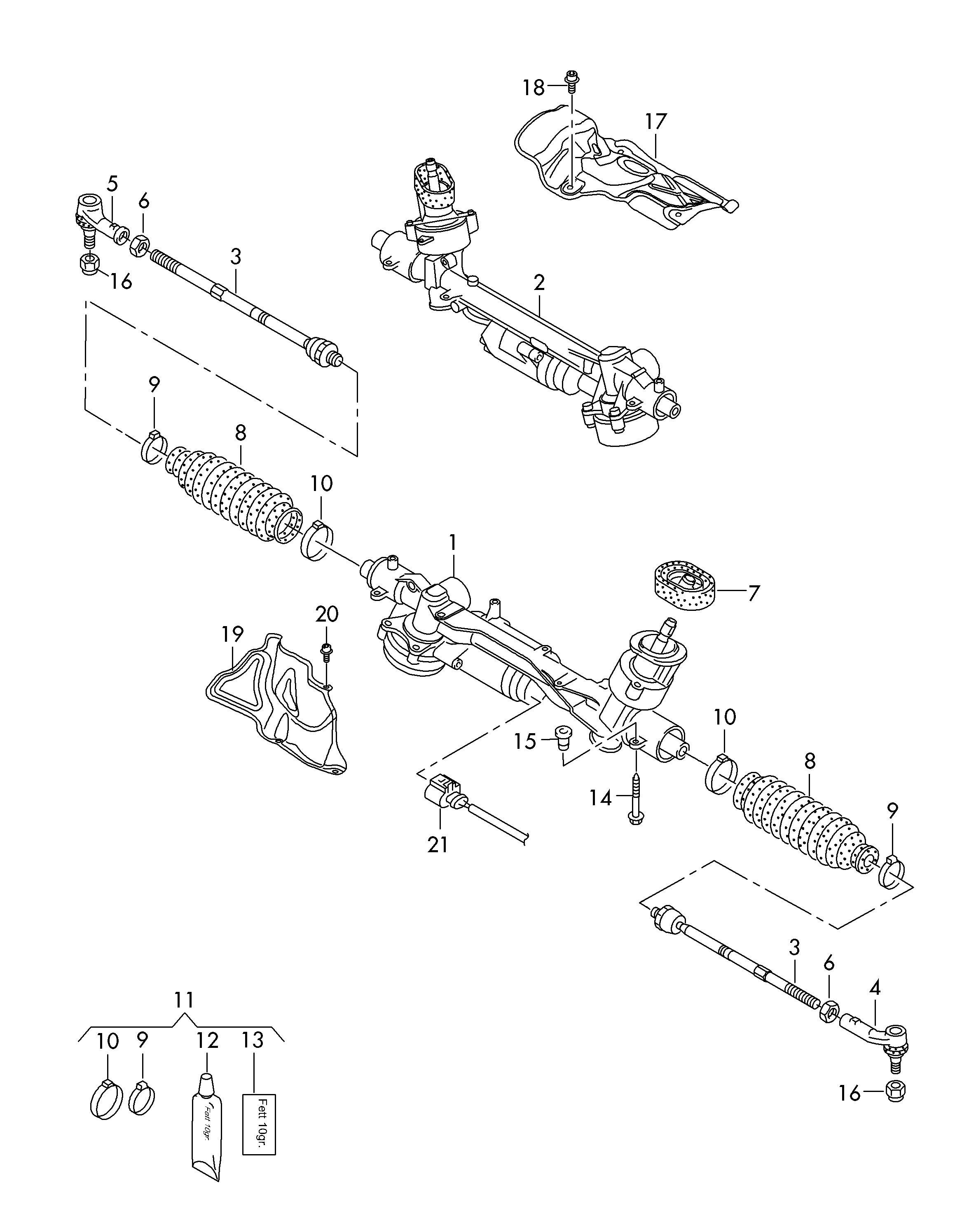 AUDI 1K0 423 812 J - Hlava příčného táhla řízení parts5.com