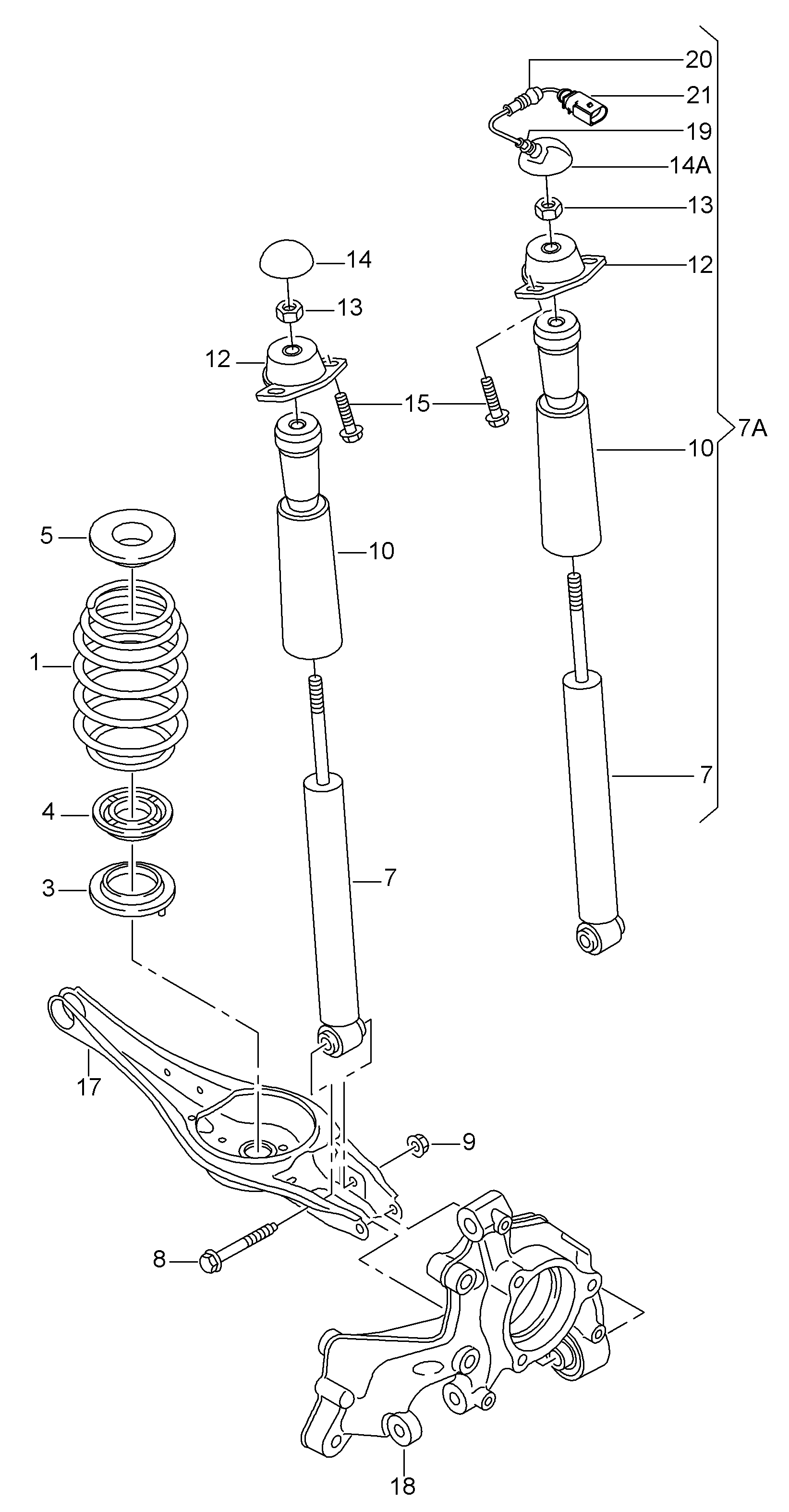 Seat 5Q0 513 353 G - Top Strut Mounting parts5.com