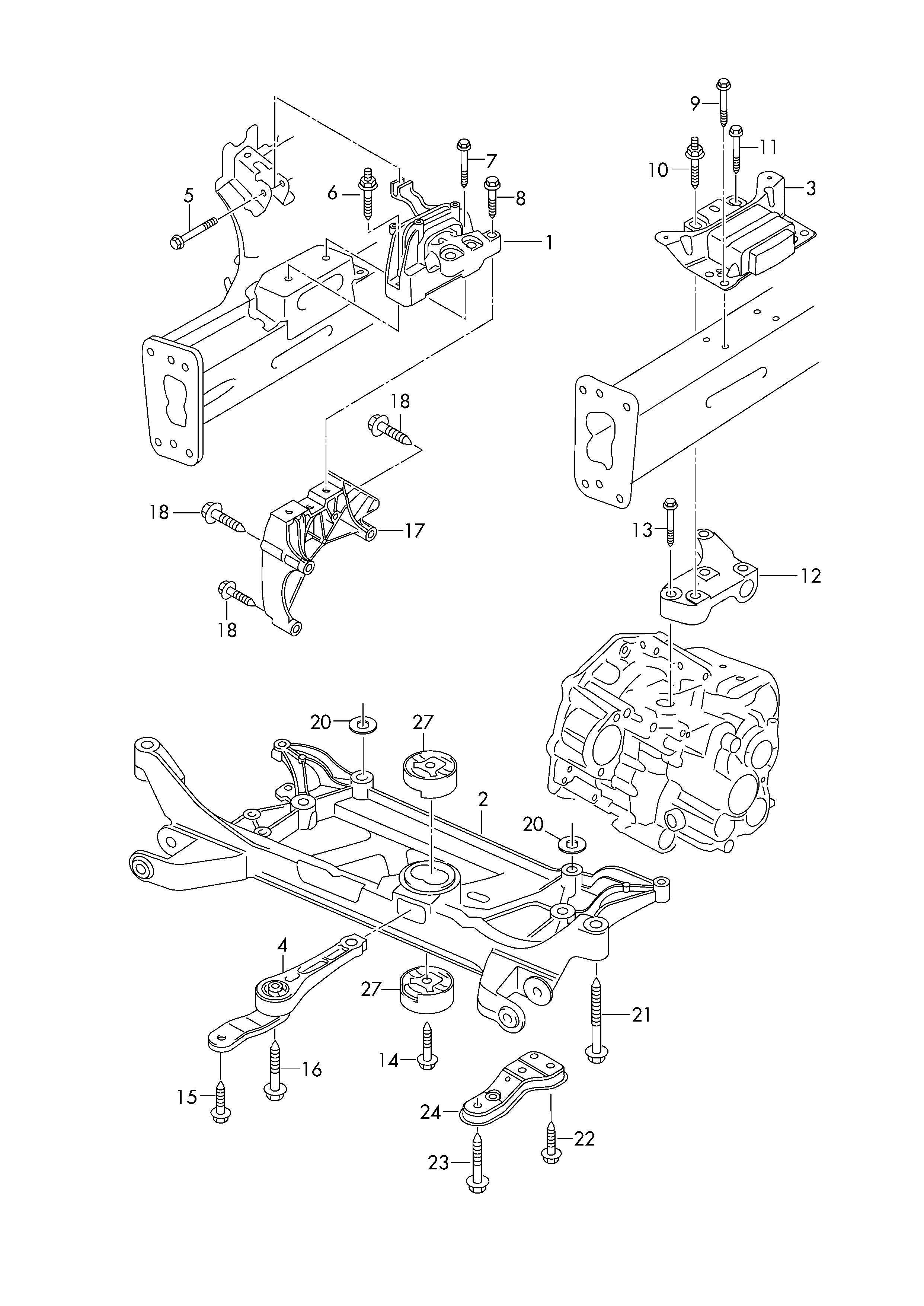 Seat 5Q0 199 855 Q - Felfüggesztés, motor parts5.com