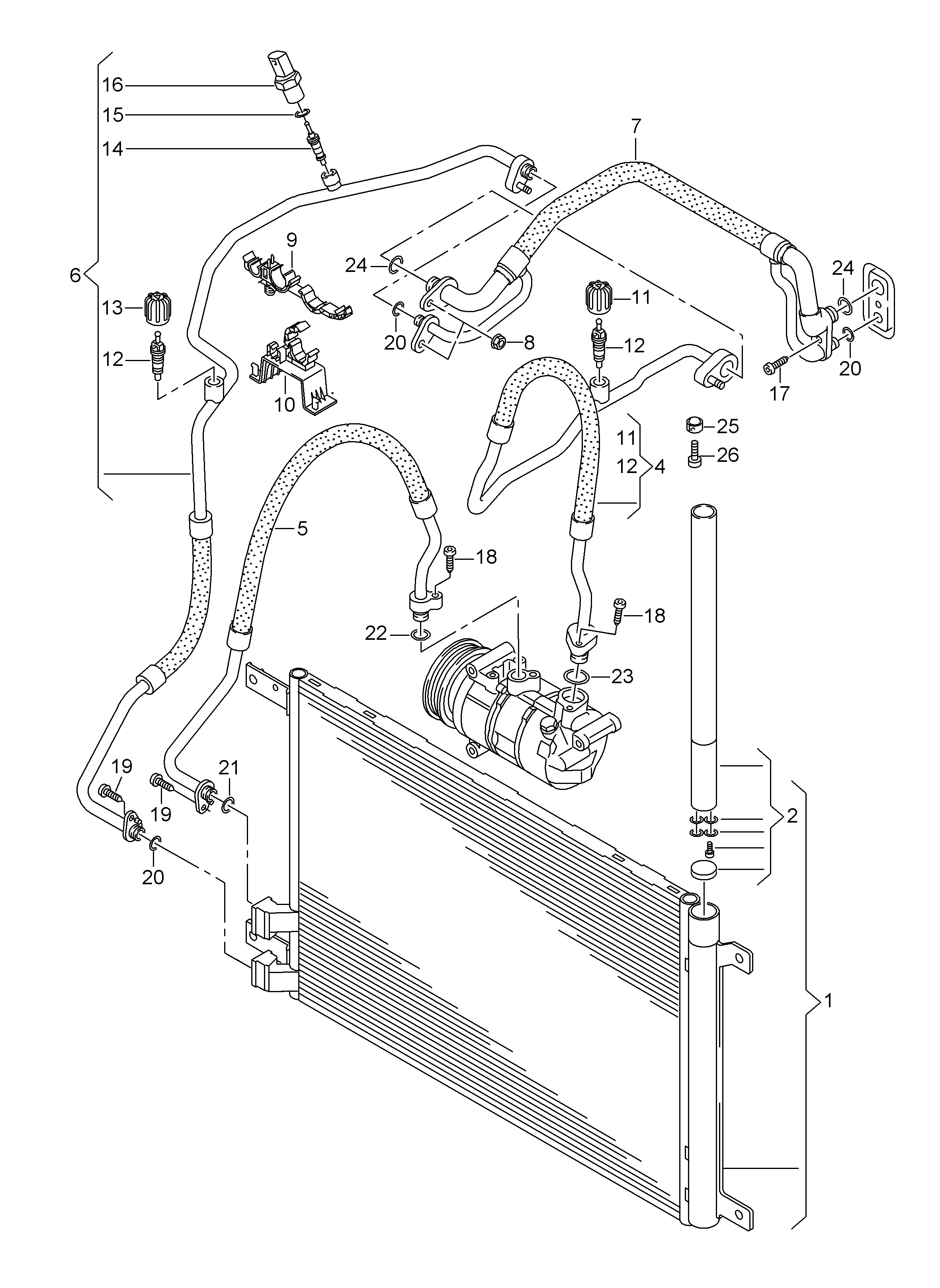 Seat 5Q0816411AJ - Συμπυκνωτής, σύστ. κλιματισμού parts5.com