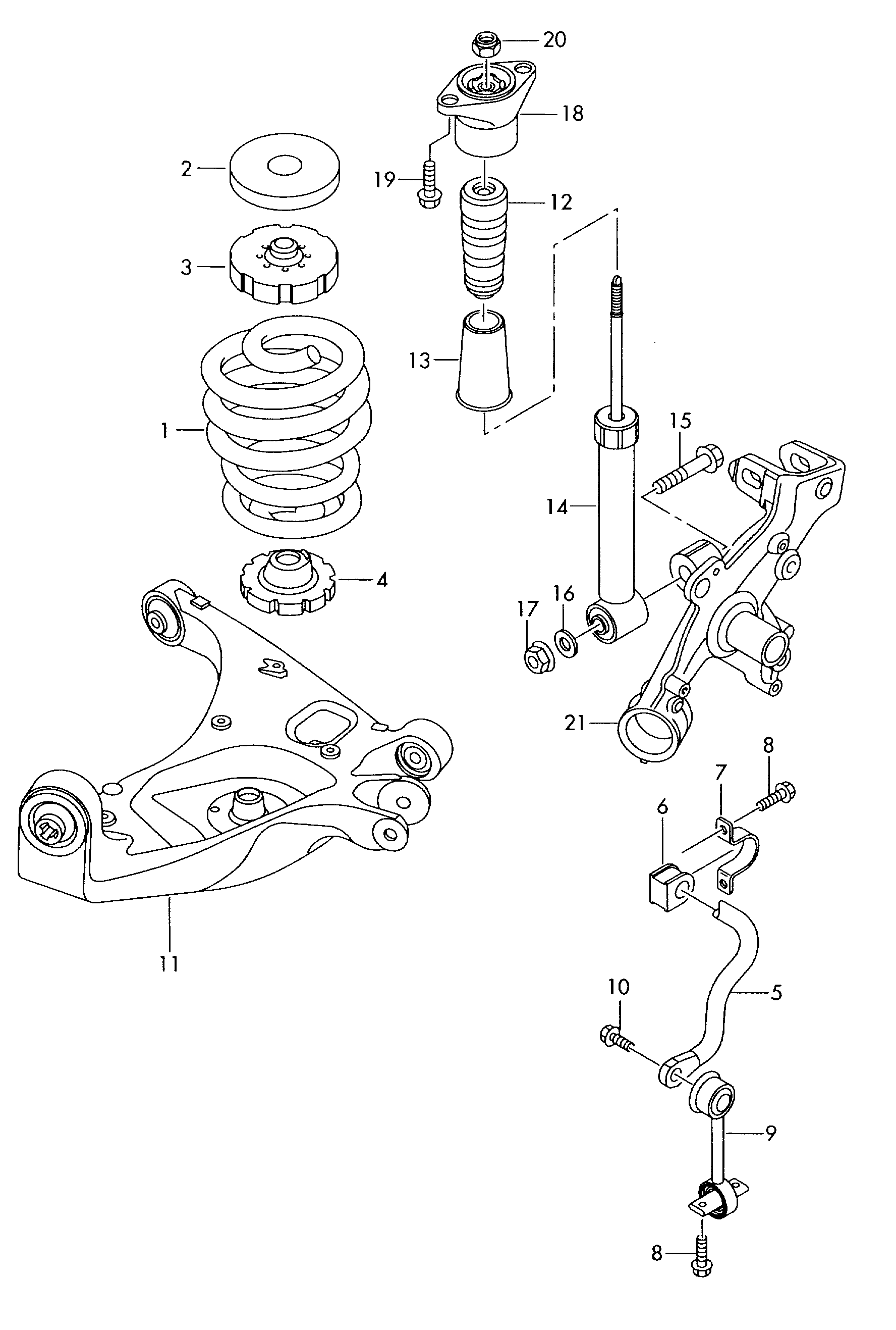 AUDI (FAW) 8E0 505 465 AF - Šipka / potporanj, stabilizator parts5.com