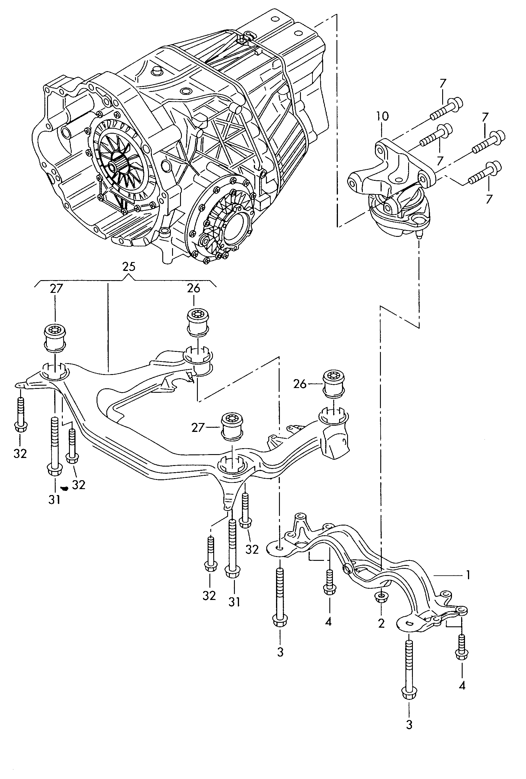 VAG 8E0 399 105 JD - Mounting, manual transmission parts5.com