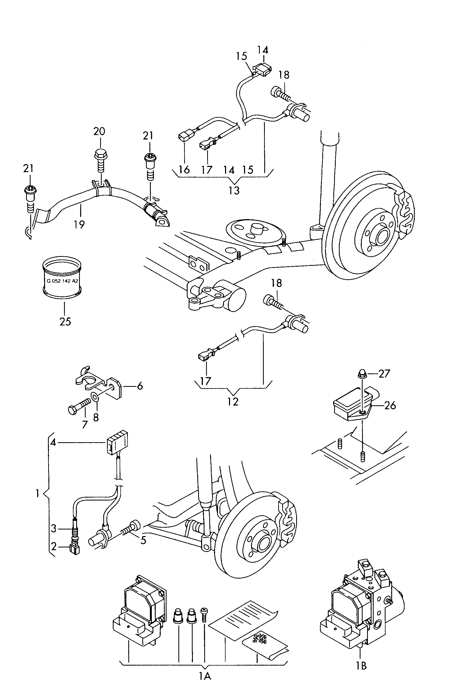 VAG 8E0927803B - Αισθητήρας, στροφές τροχού parts5.com