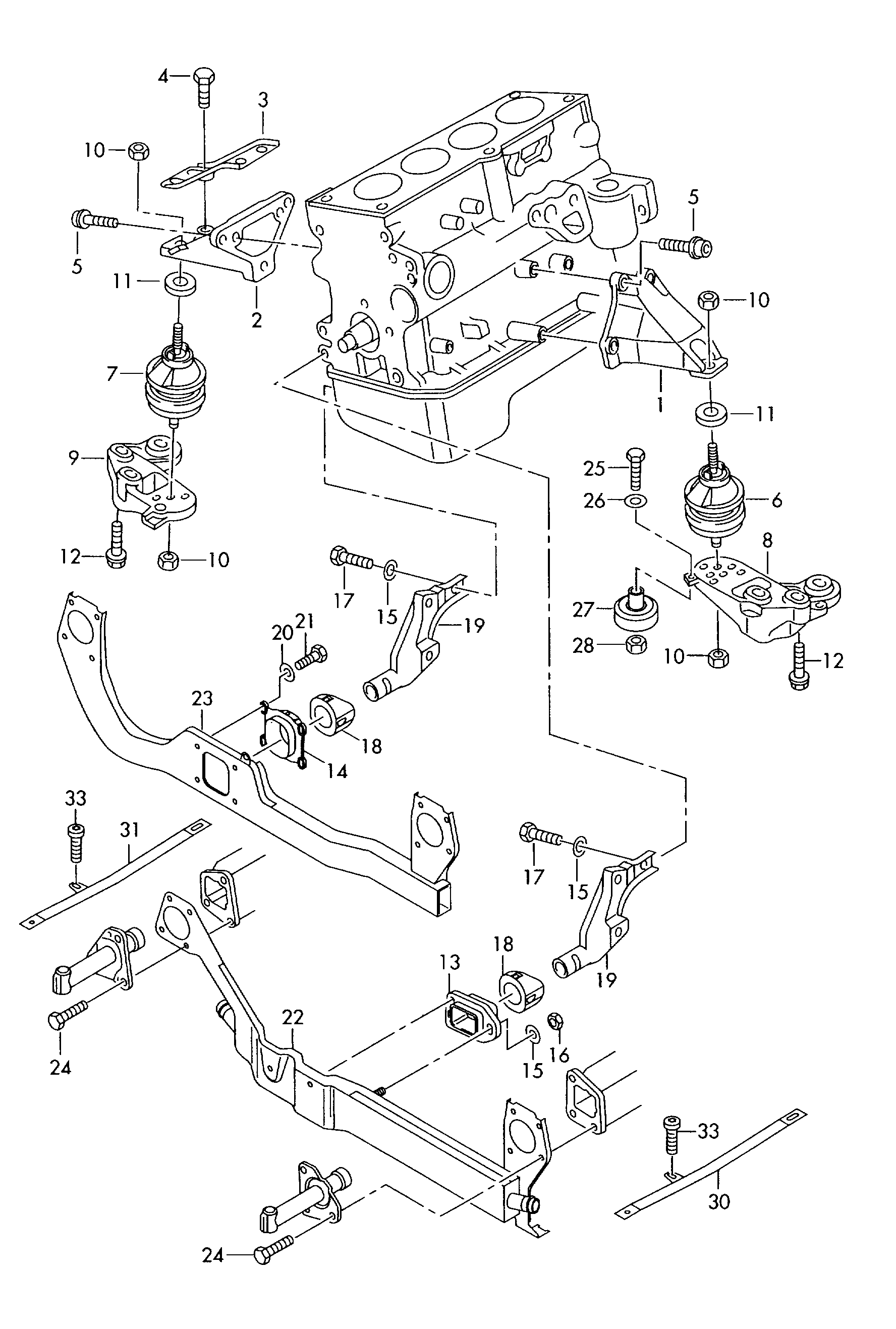 AUDI 8E0 199 379 BG - Окачване, двигател parts5.com