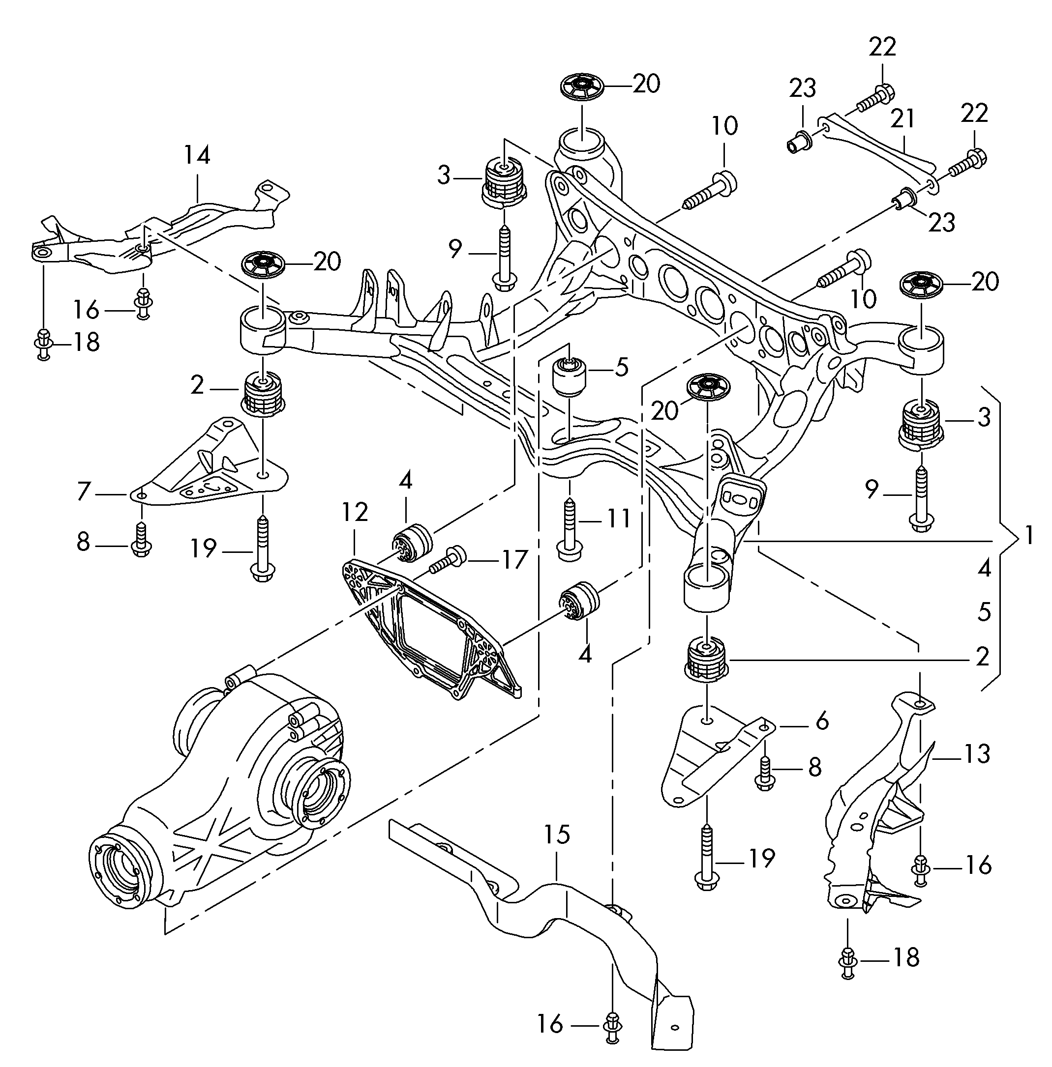 VW (SVW) 8K0 599 257 N - Akselinripustus parts5.com