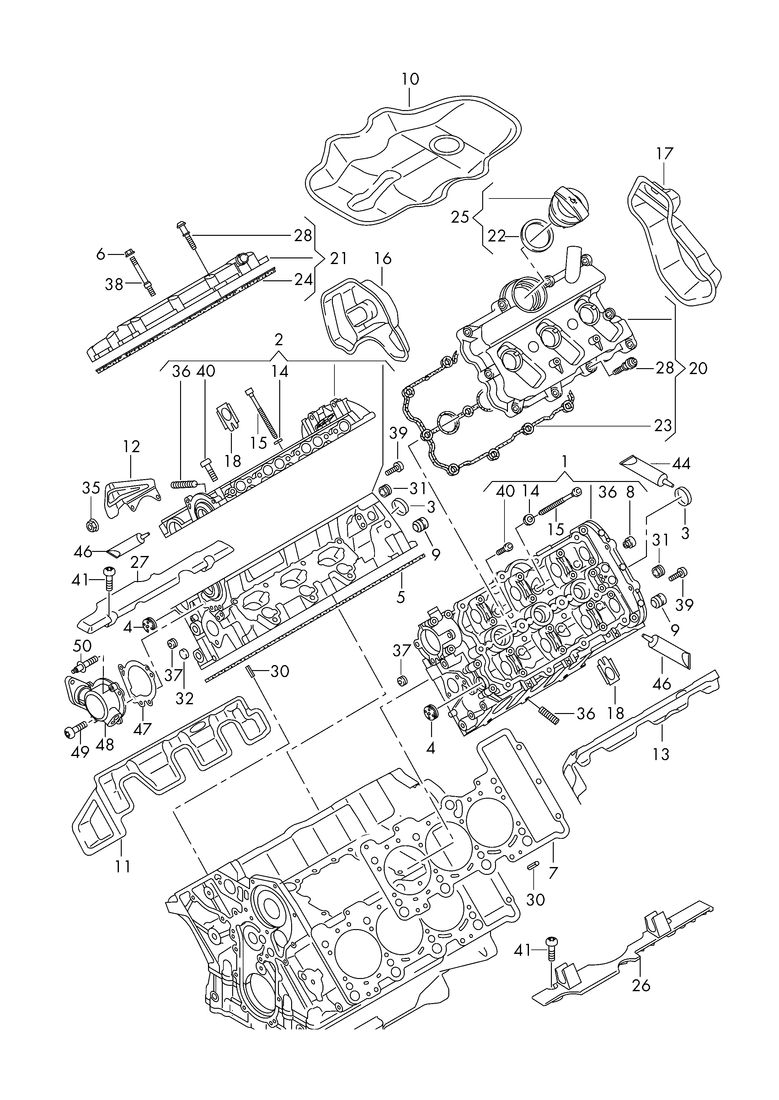 Skoda 06E 103 484 N - Junta, tapa de culata de cilindro parts5.com