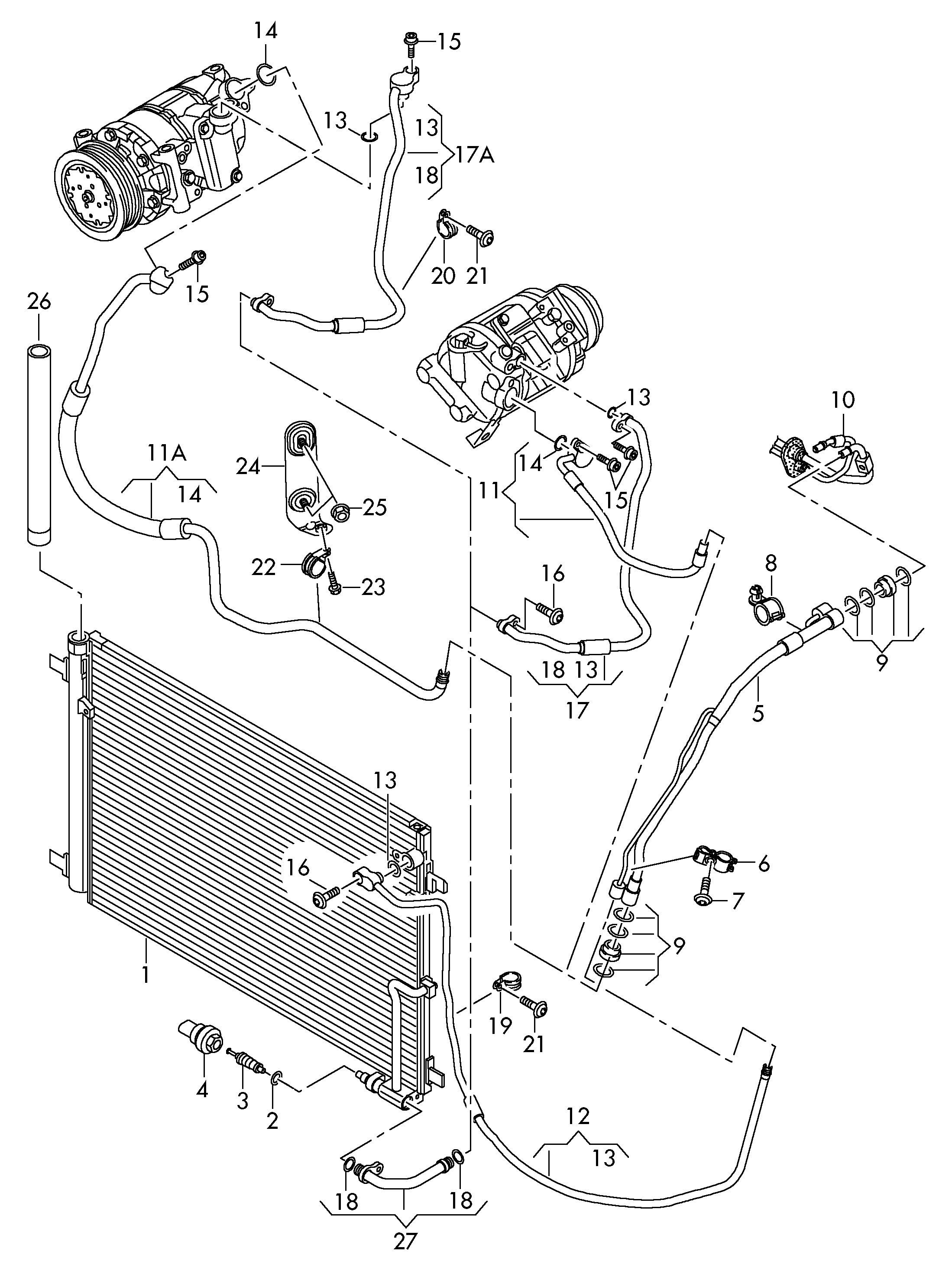 Porsche 4H0959126 - Прекъсвач на налягане, климатизация parts5.com