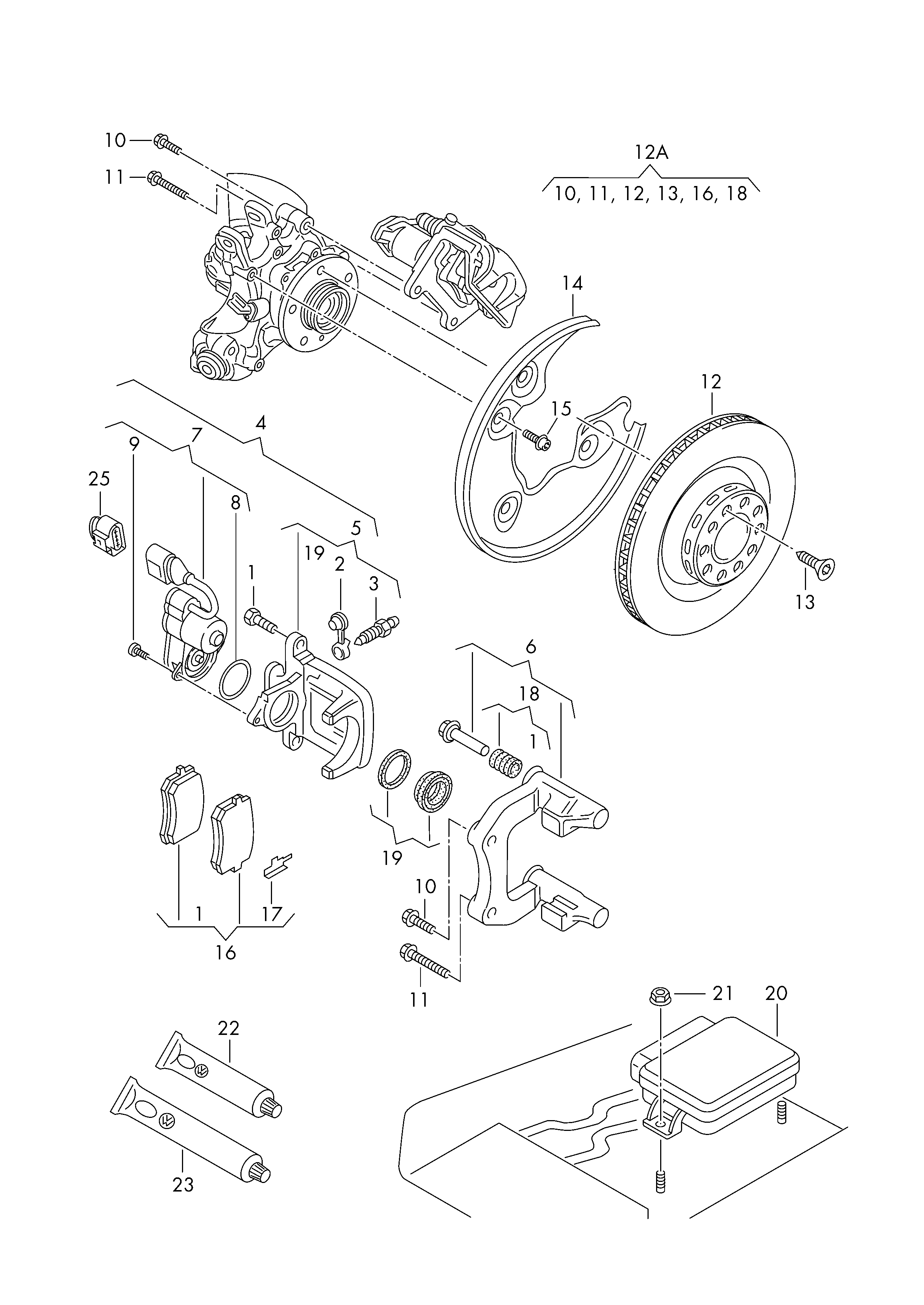 VAG 8K0 698 451 A - Set placute frana,frana disc parts5.com