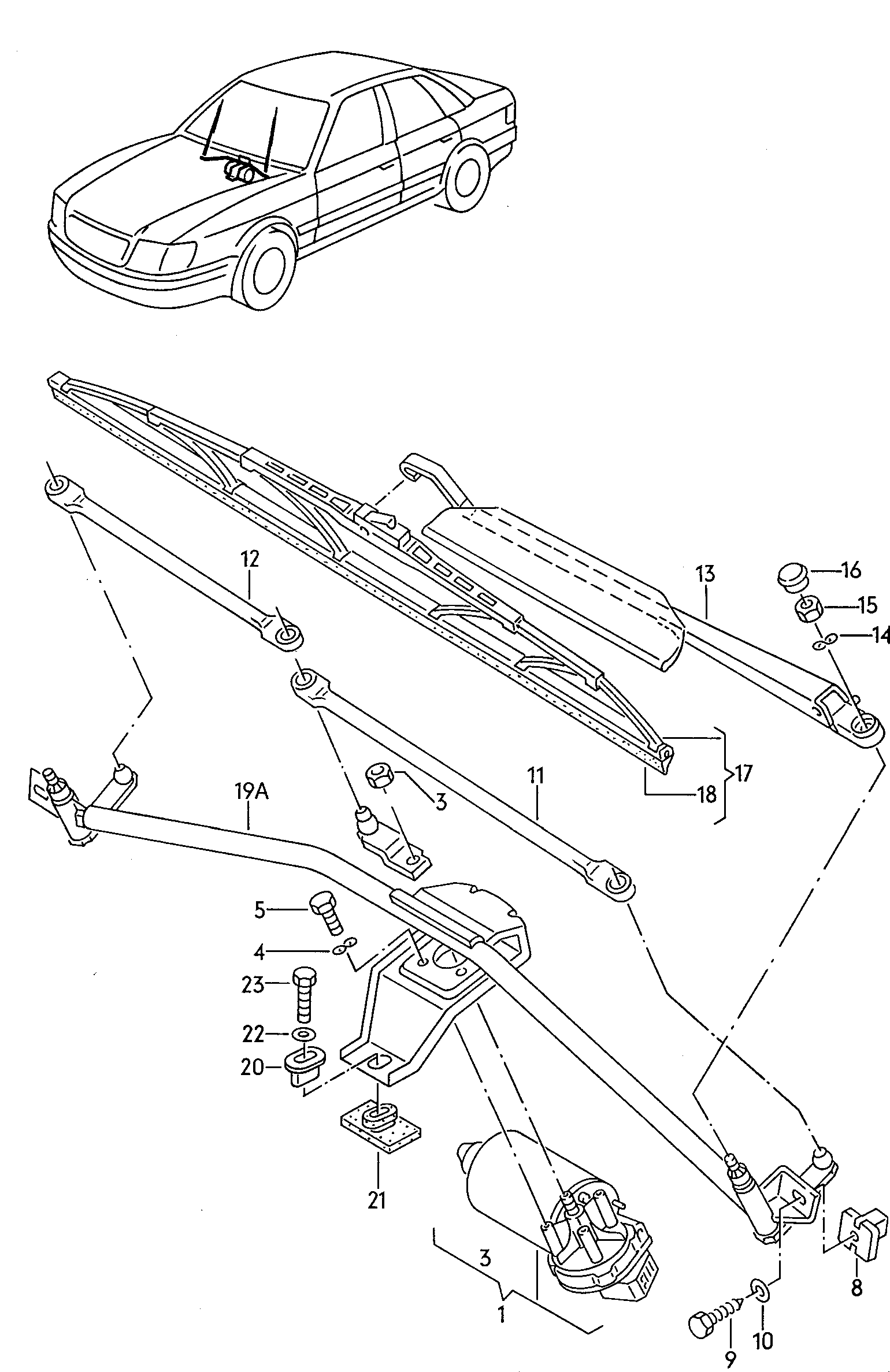 VAG 8D1 955 603A - Törlőrudazat parts5.com