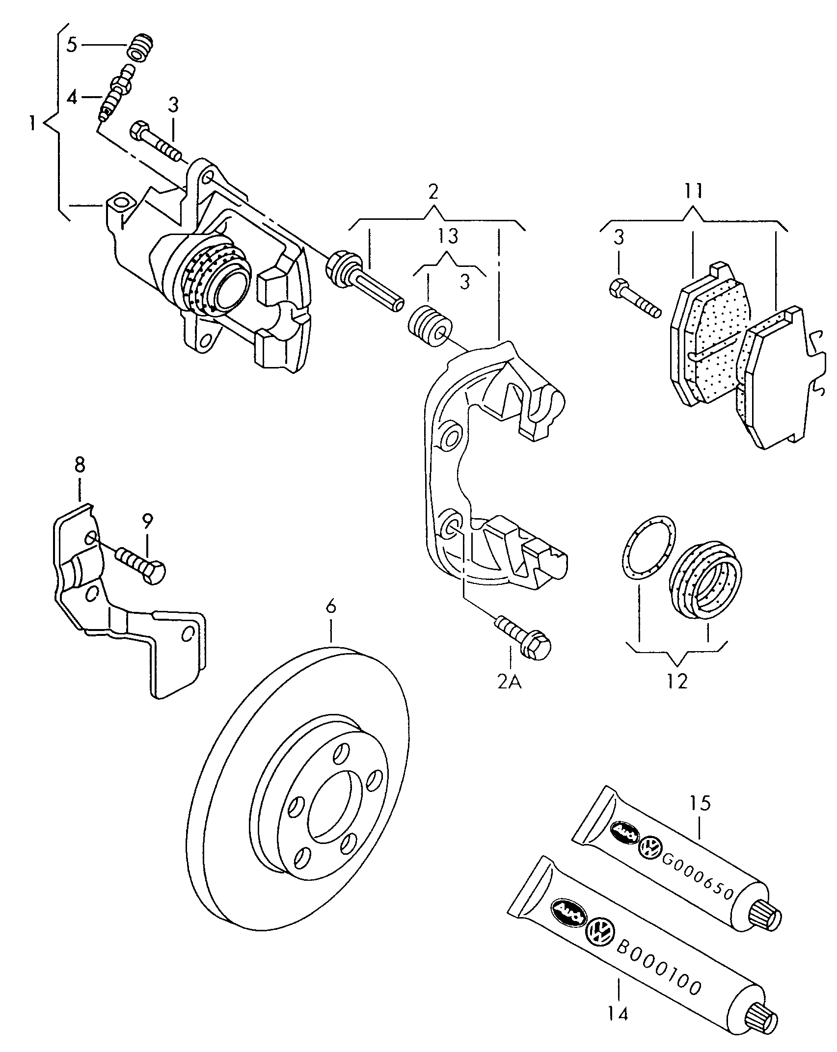 VAG 8D0 615 123 X - Pinza de freno parts5.com