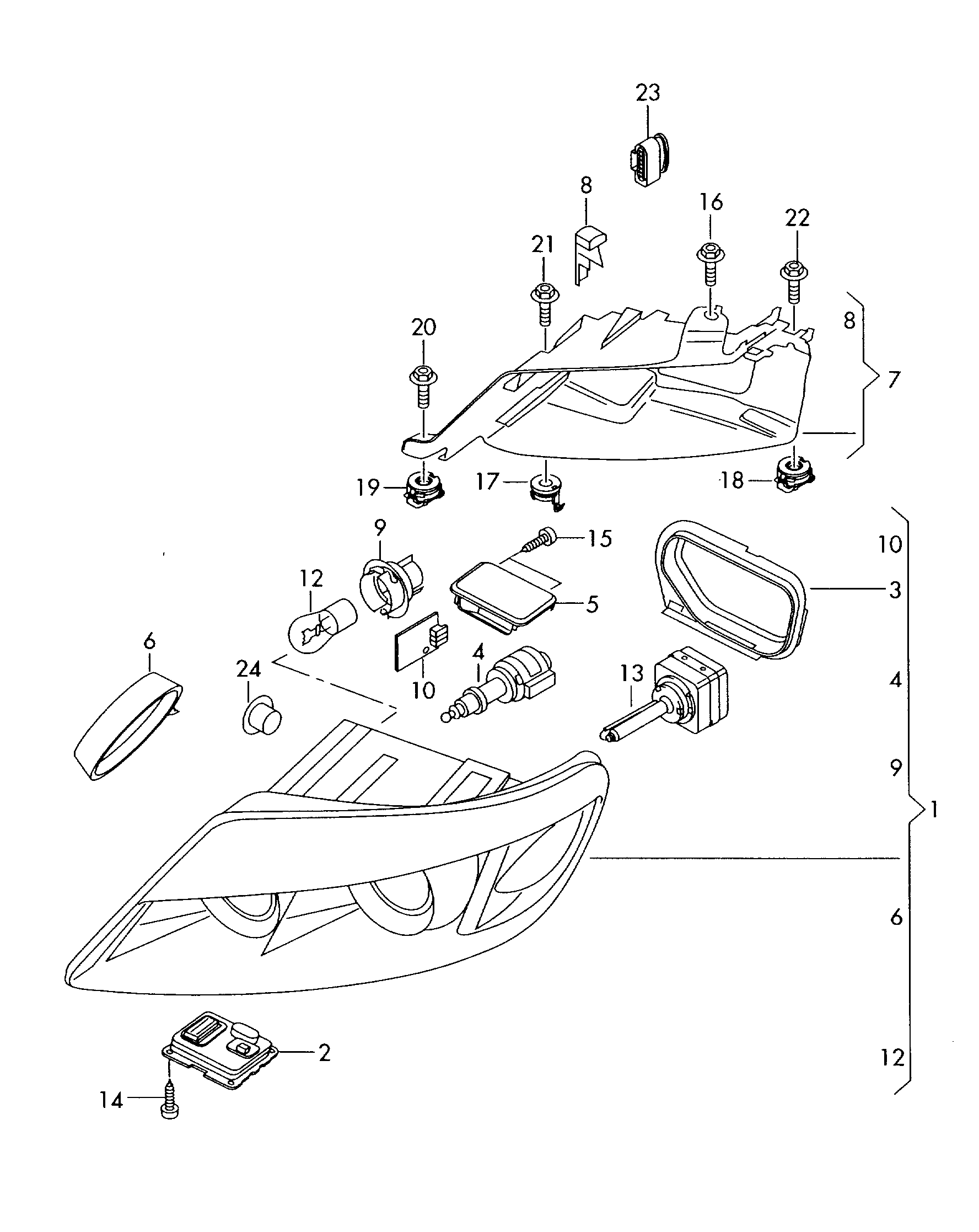 VAG 4L0907391 - Zapłonnik, gazowa lampa wyładowcza parts5.com