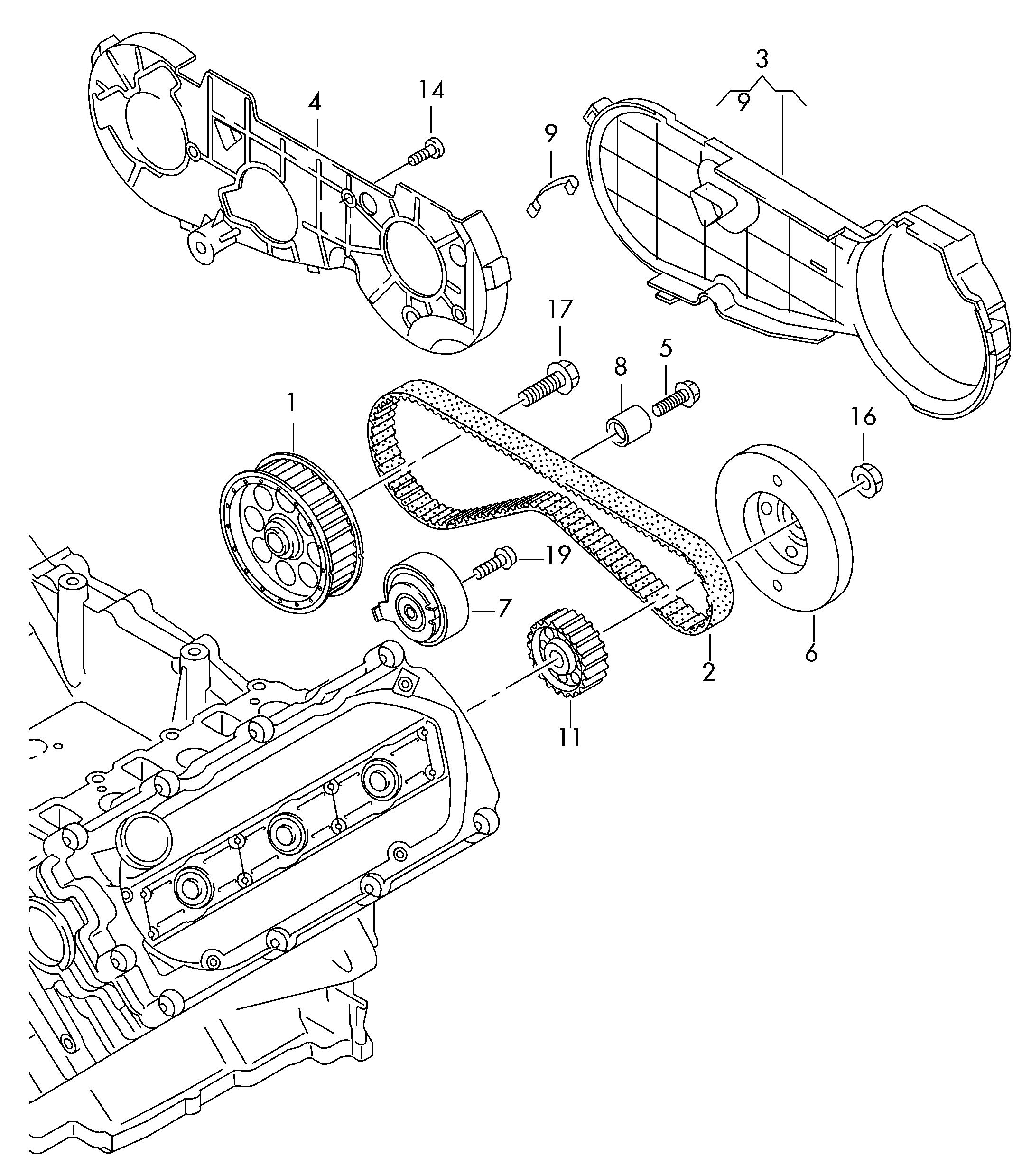 MAN 03L 109 244 D - Obehová / vodiaca kladka ozubeného remeňa parts5.com