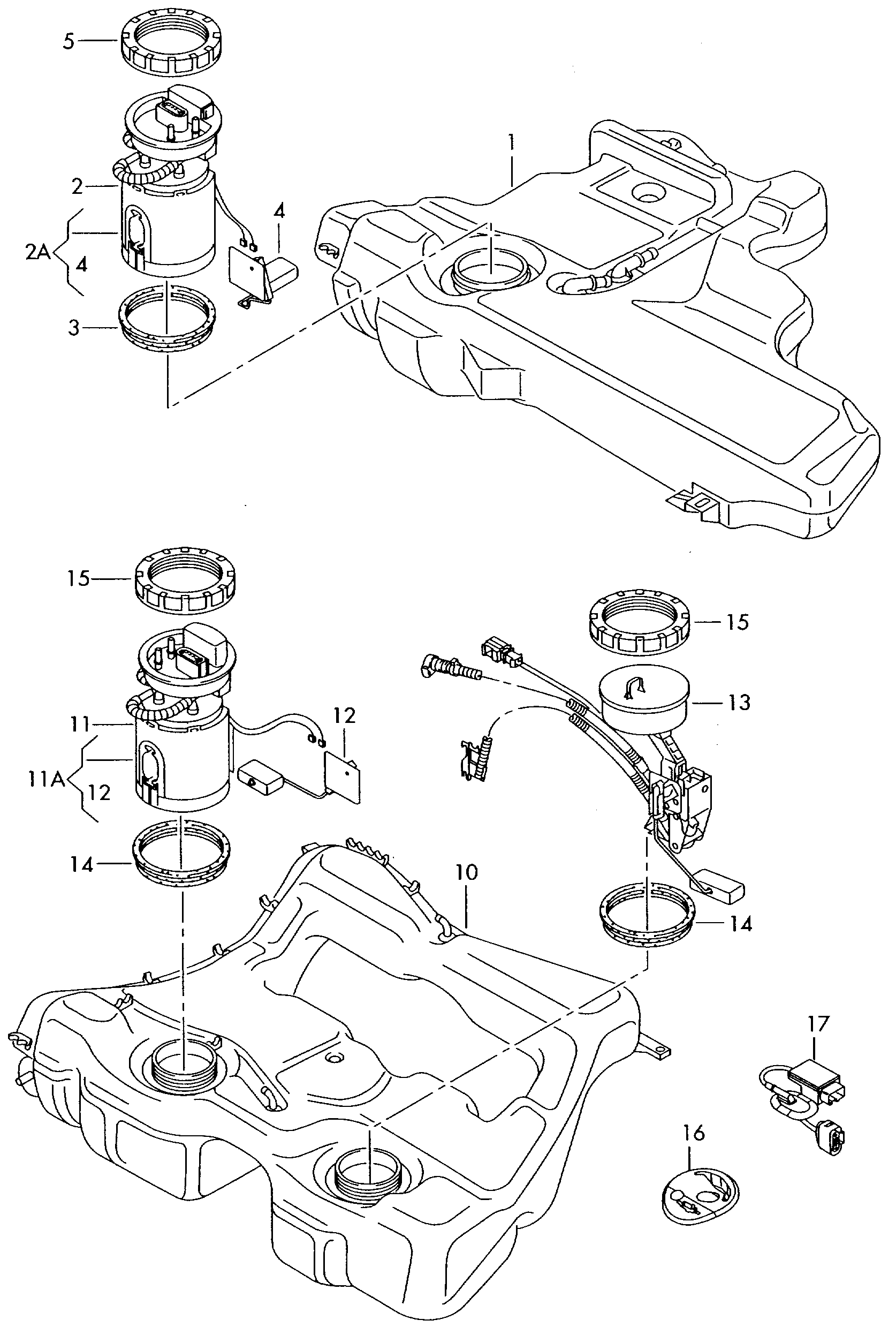 AUDI 1K0 919 051 DB - Fuel delivery unit and sender for fuel gauge parts5.com