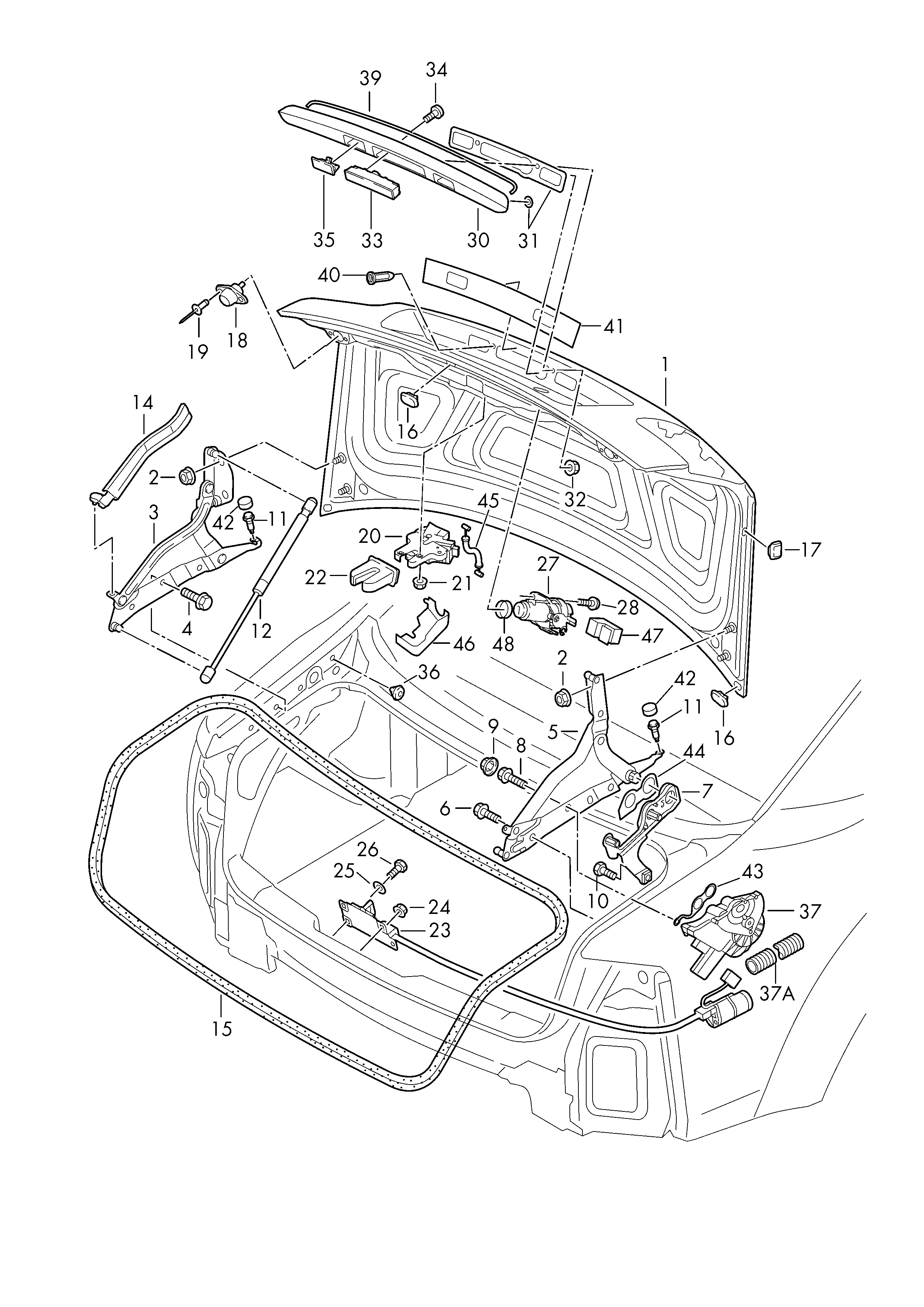 VAG 4F5 827 505 D - Tailgate Lock parts5.com