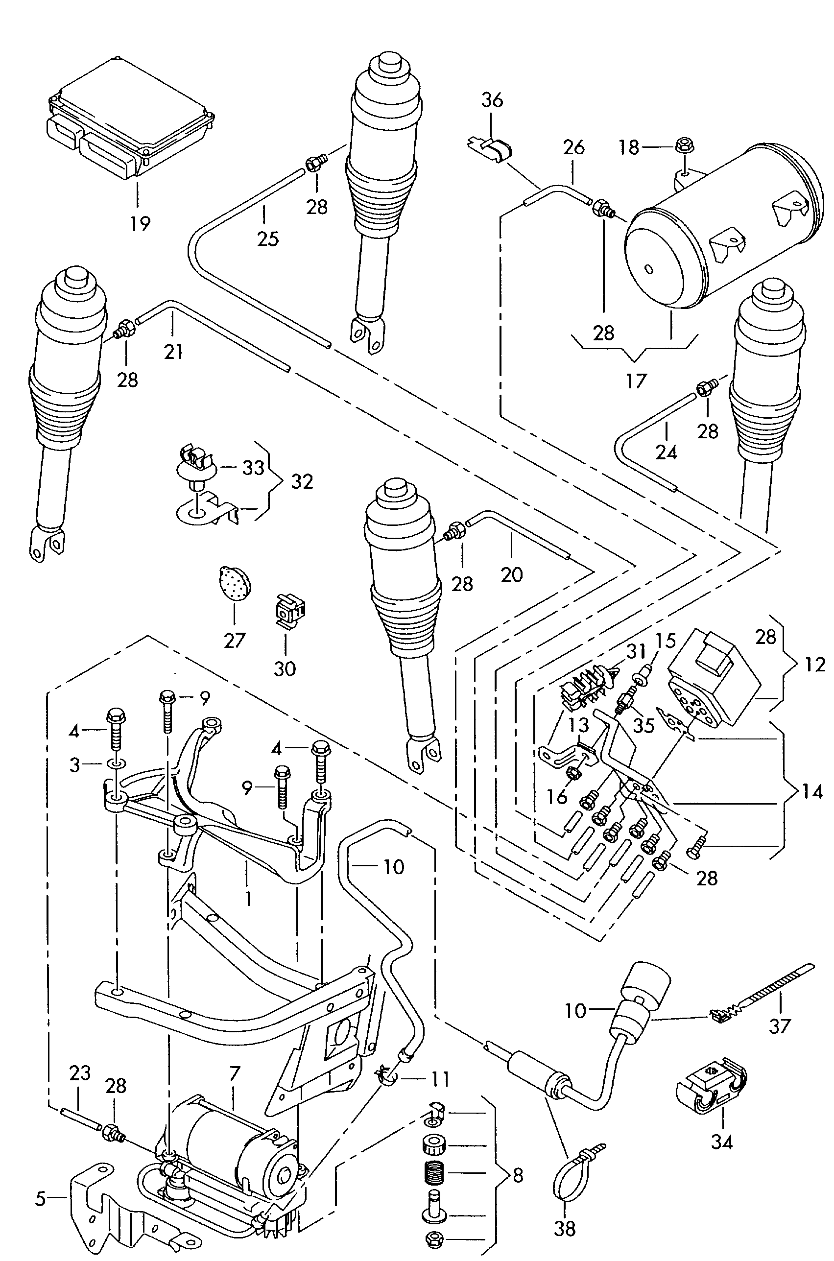 AUDI 4E0616007C - Συμπιεστής, σύστ. πεπ. αέρα parts5.com