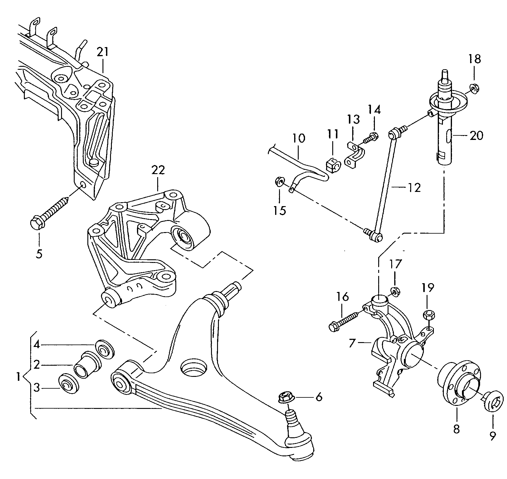 VAG 6Q0407621AJ - Zestaw łożysk koła parts5.com