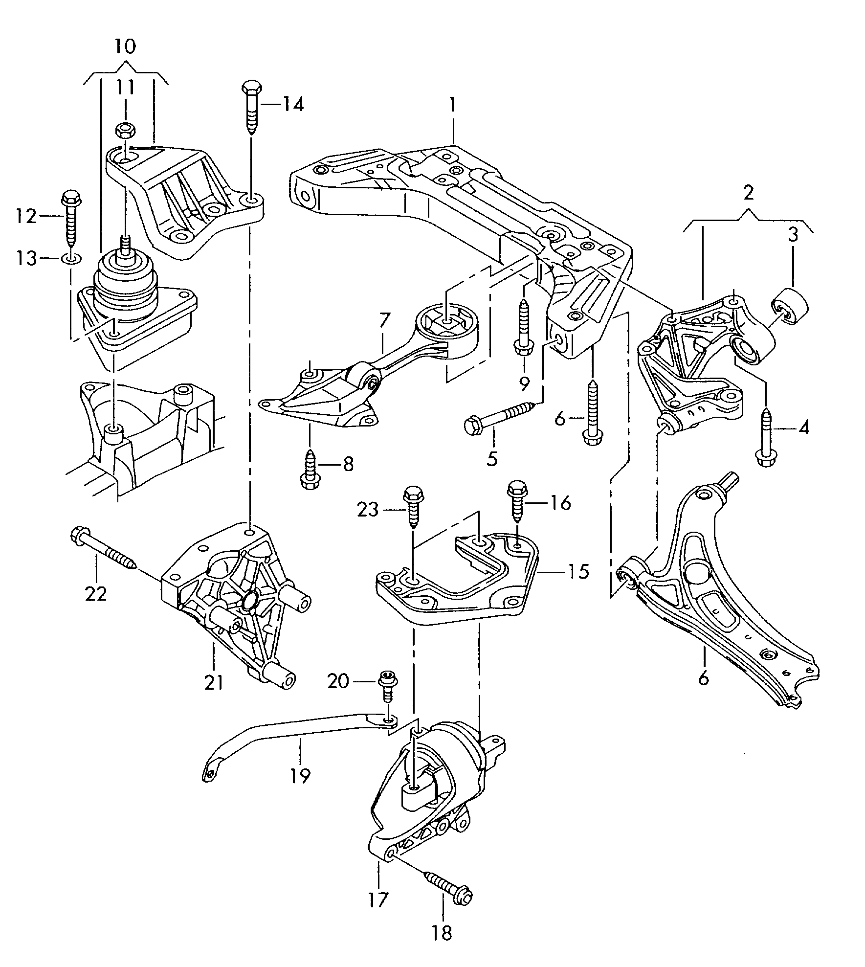 VW 8Z0.407.183A - Тампон, носач parts5.com