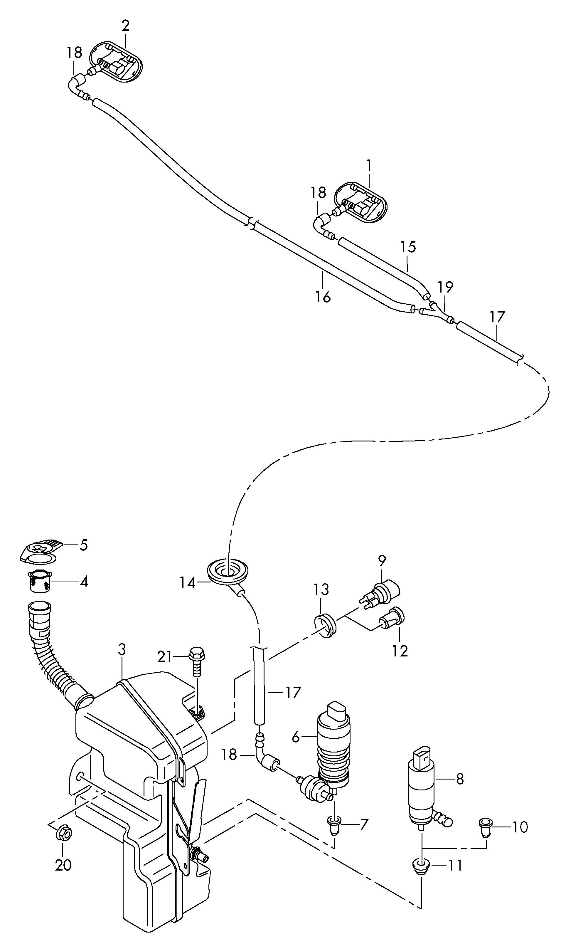 AUDI 8U0 955 987A - Mosófúvóka, szélvédőmosó parts5.com