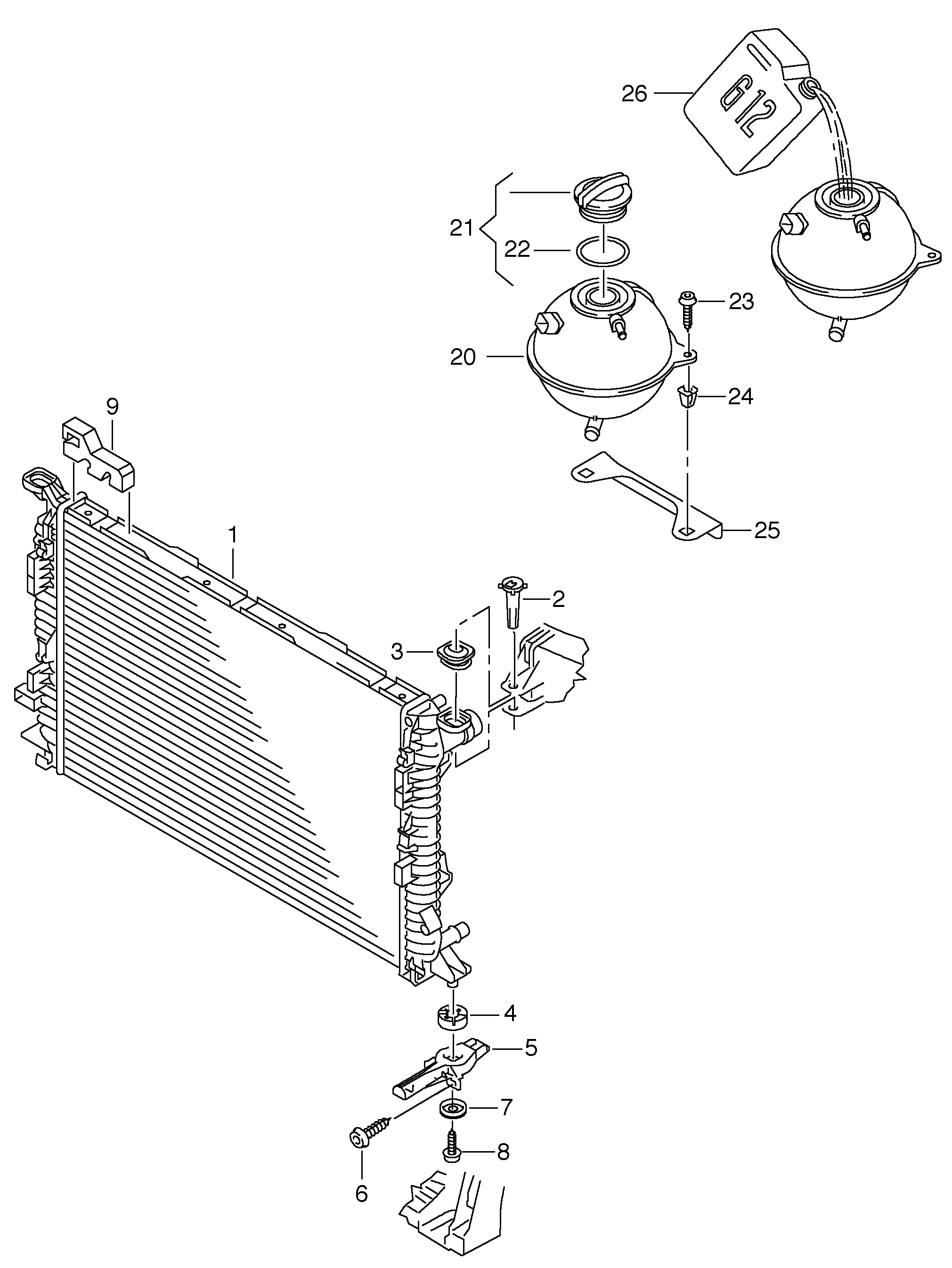Seat 8K0 121 251L - Radiator, engine cooling parts5.com