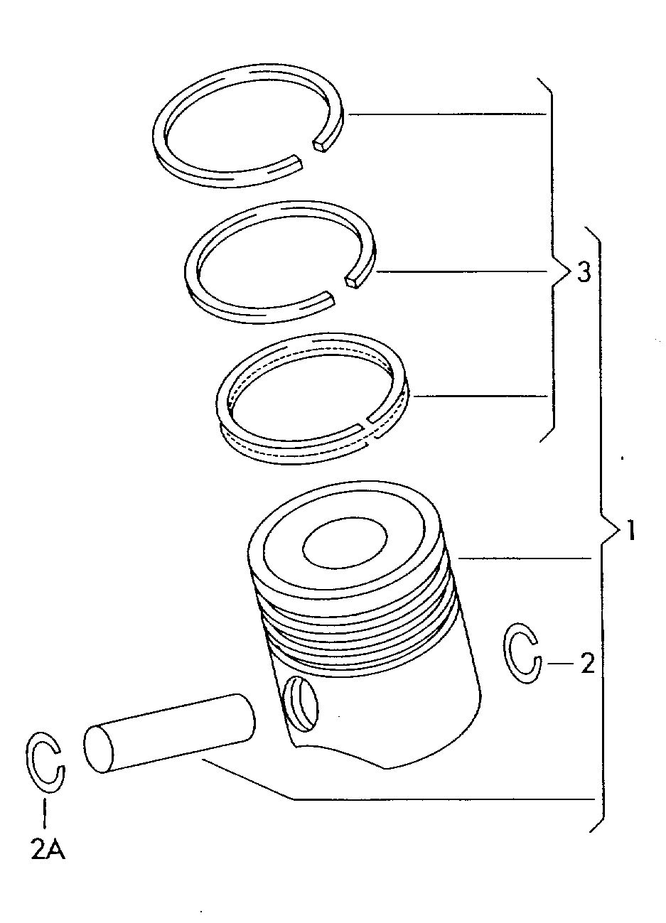 VAG 06H 198 151 B - Zestaw pierścieni tłokowych parts5.com