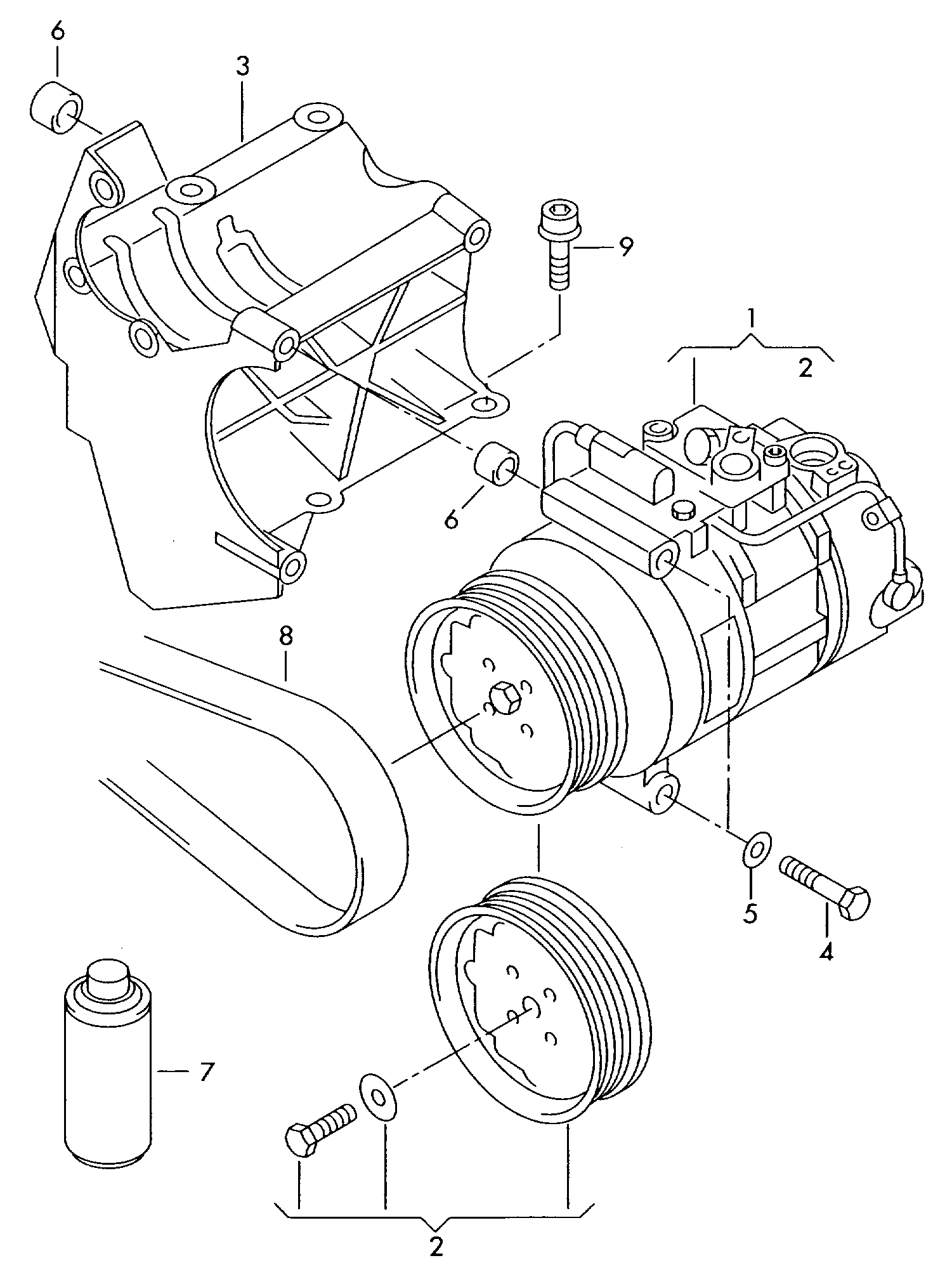 VW 4E0260805F - Regelventil, Kompressor parts5.com