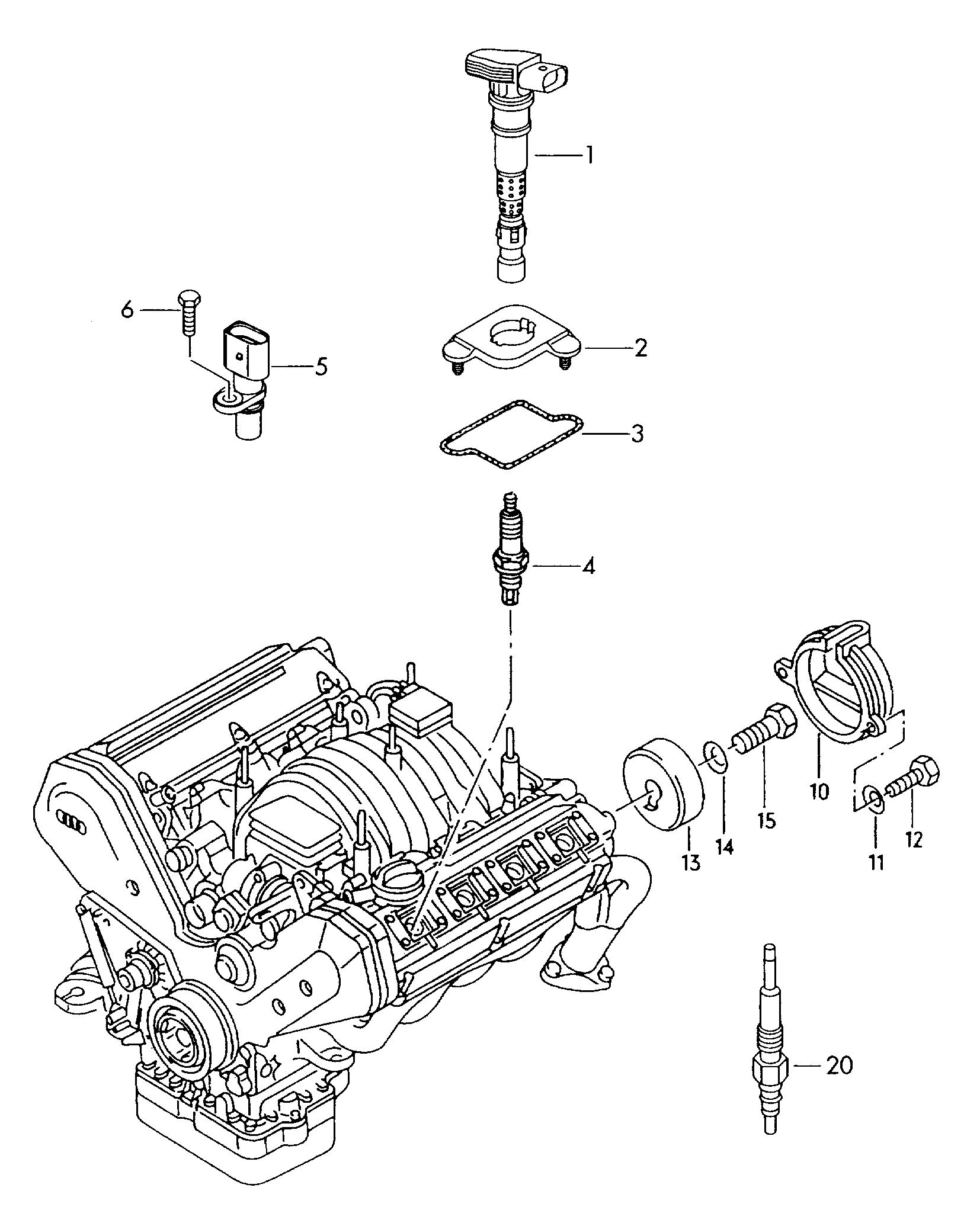 VAG 101 905 615A - Sytytystulppa parts5.com