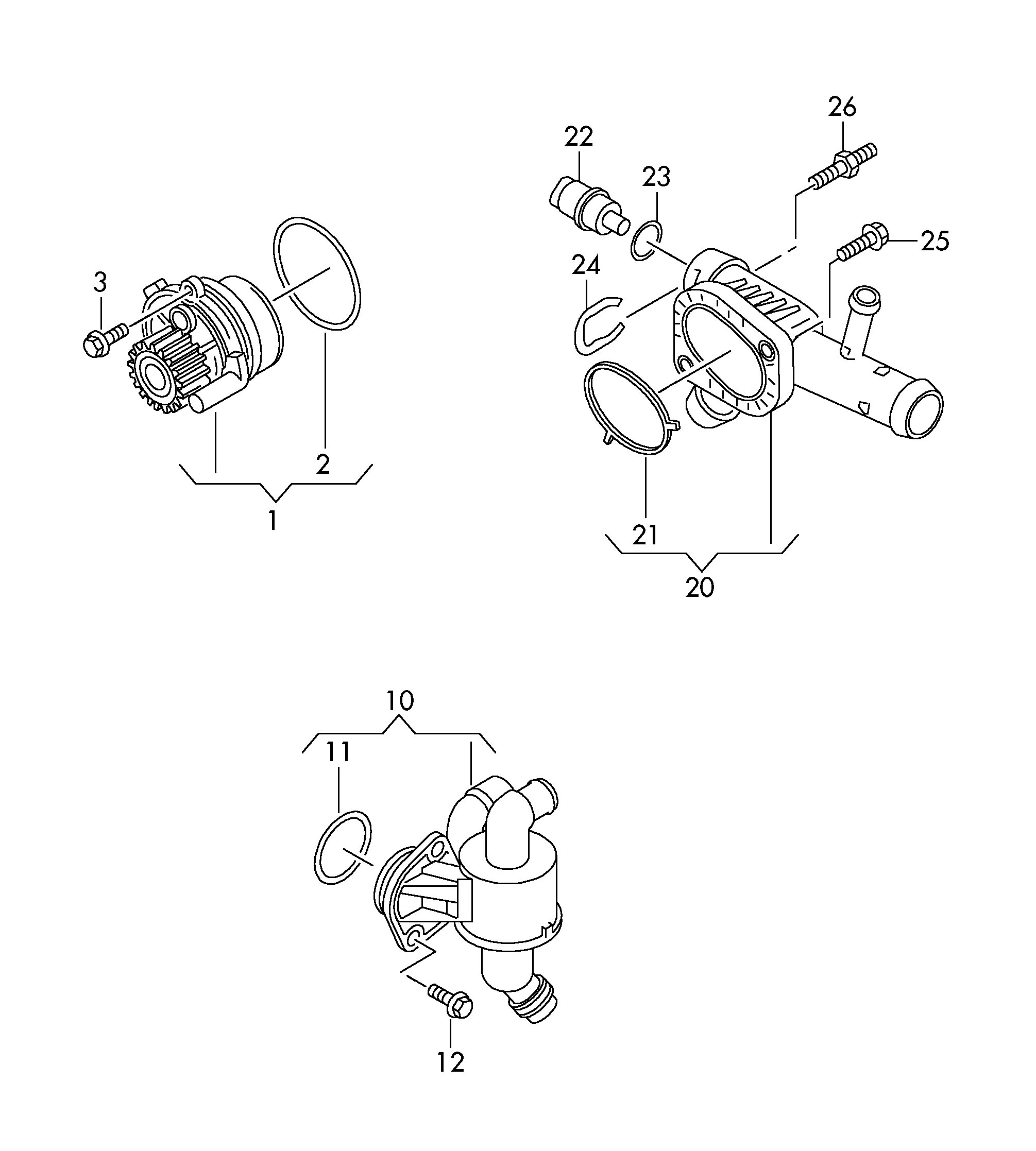 AUDI 03L 121 111 AD - Termostat, środek chłodzący parts5.com