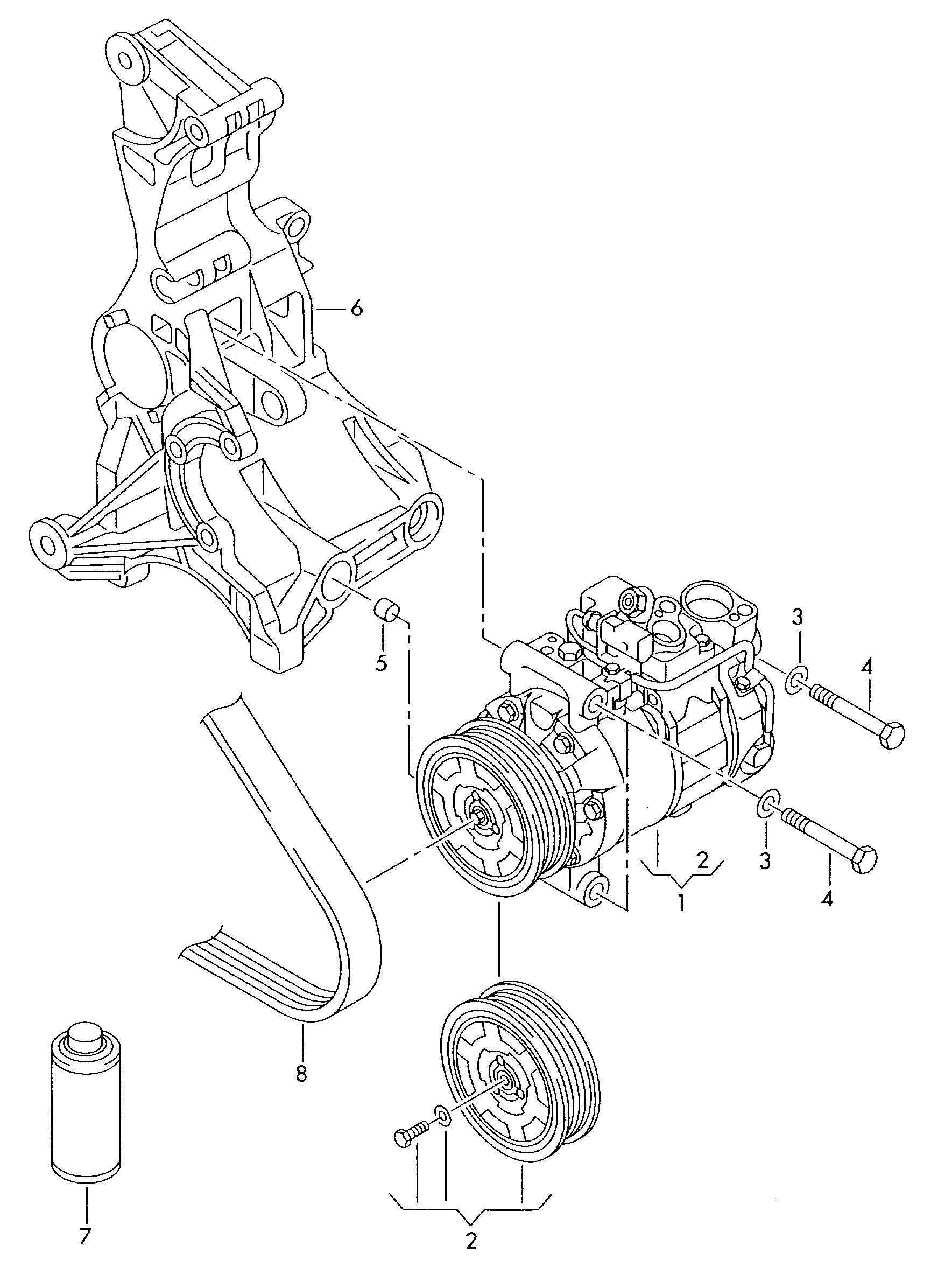 VAG 8T0260805P - Компрессор кондиционера parts5.com