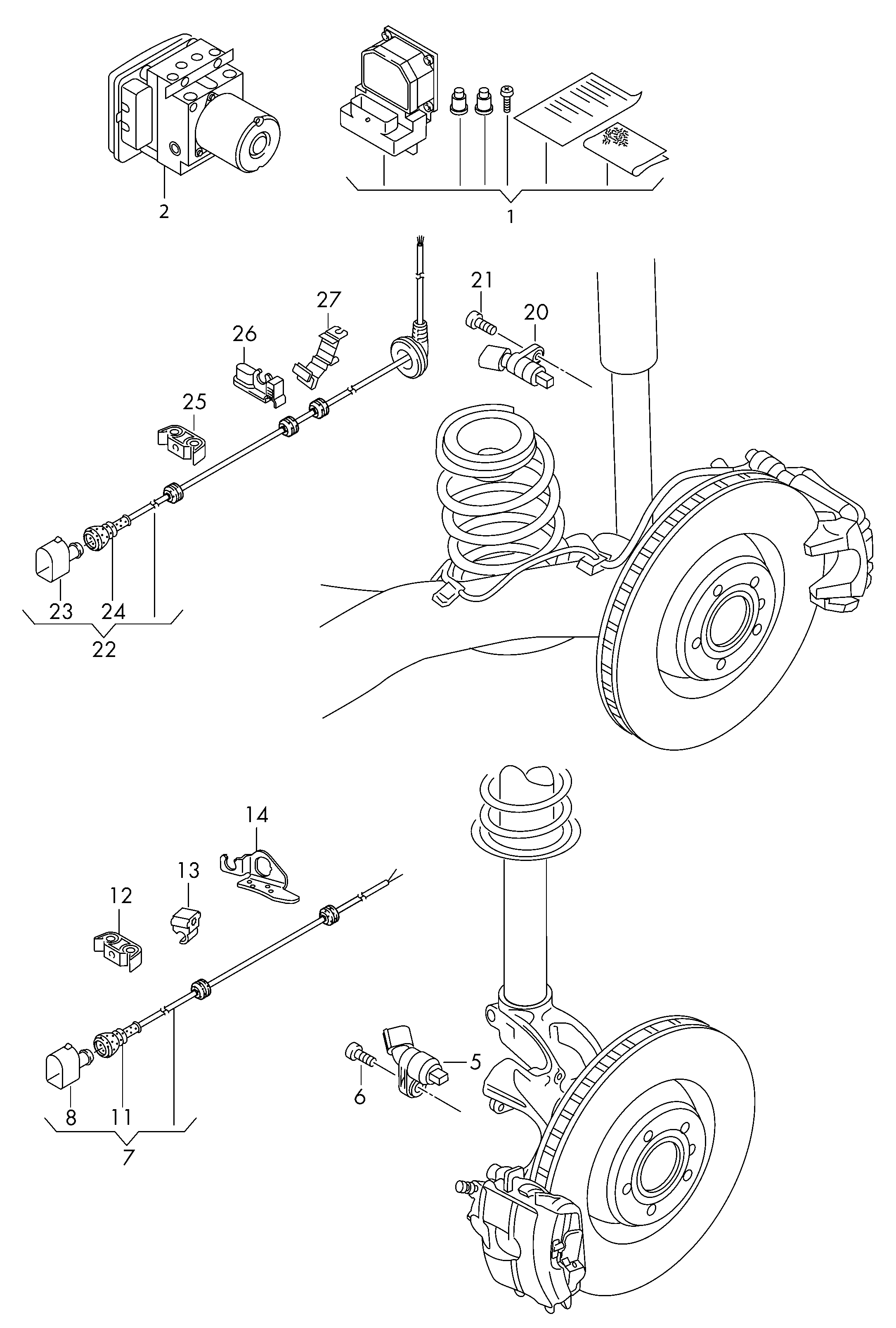 Skoda WHT 003 861 - Sensor, wheel speed parts5.com