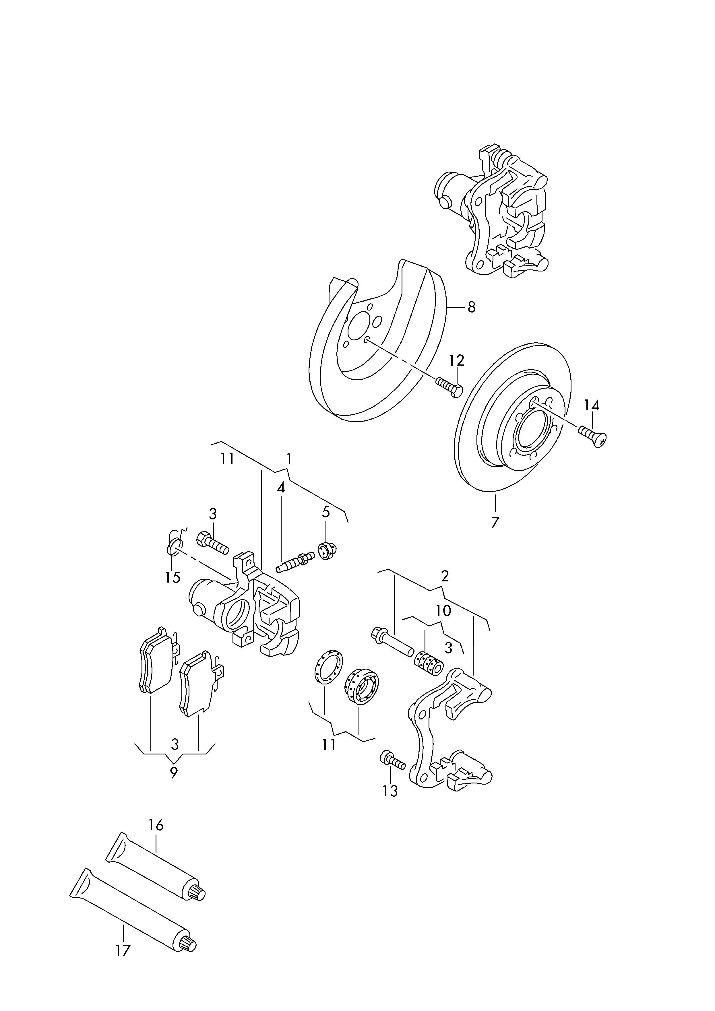 Skoda 1K0 698 451 J - Fren balata seti, diskli fren parts5.com