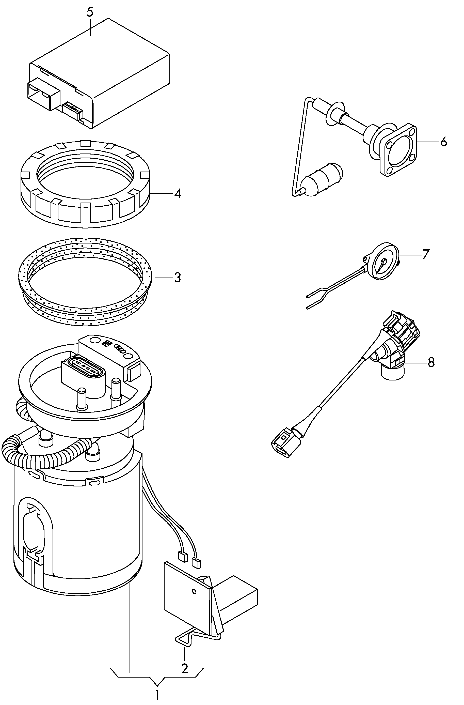 AUDI 6R0919051G - Fuel delivery unit and sender for fuel gauge parts5.com