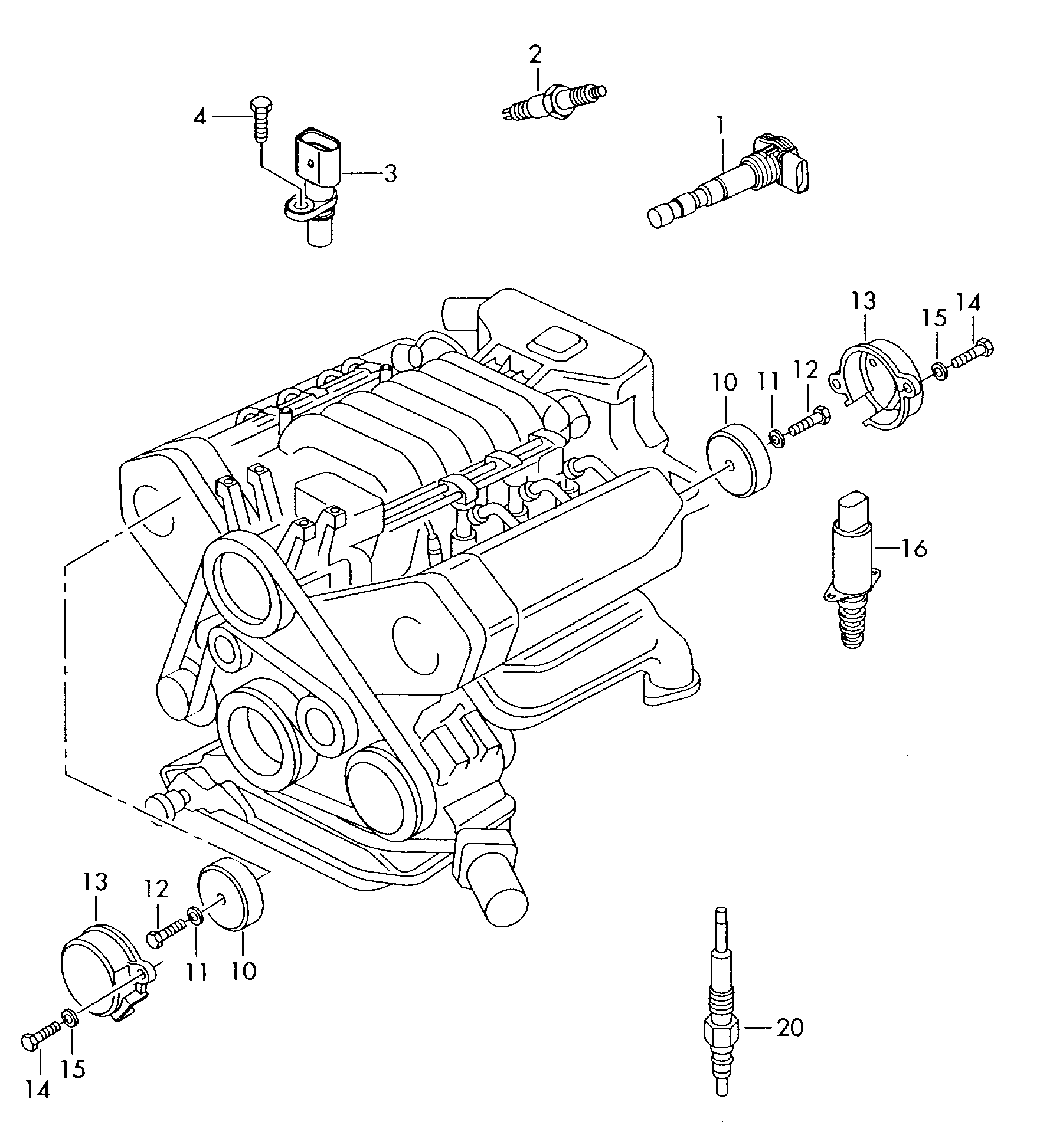 VAG 4B0 973 724 - Щекер, запалителна бобина parts5.com