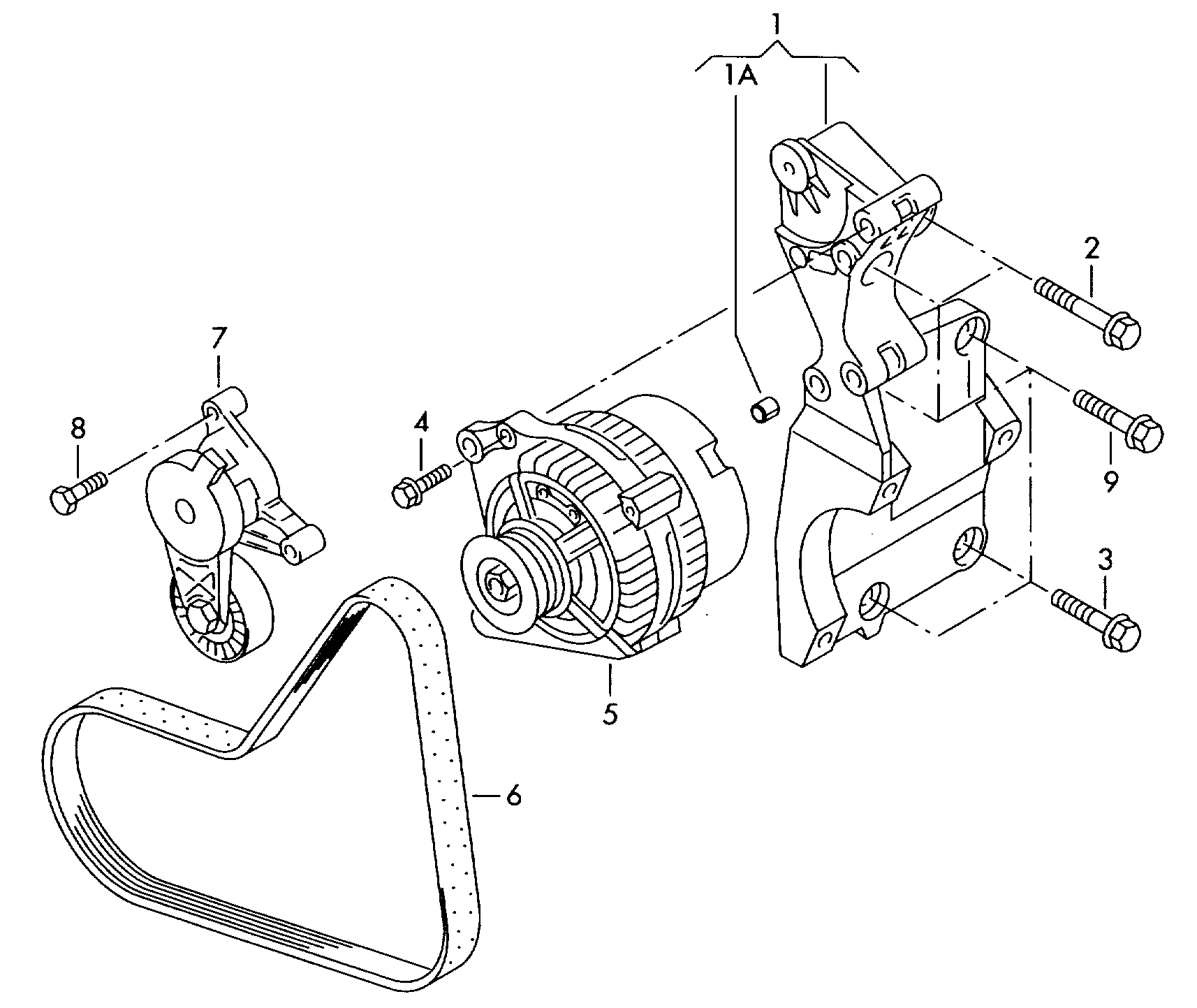 VAG 03G 109 244 A - Poulie renvoi / transmission, courroie de distribution parts5.com