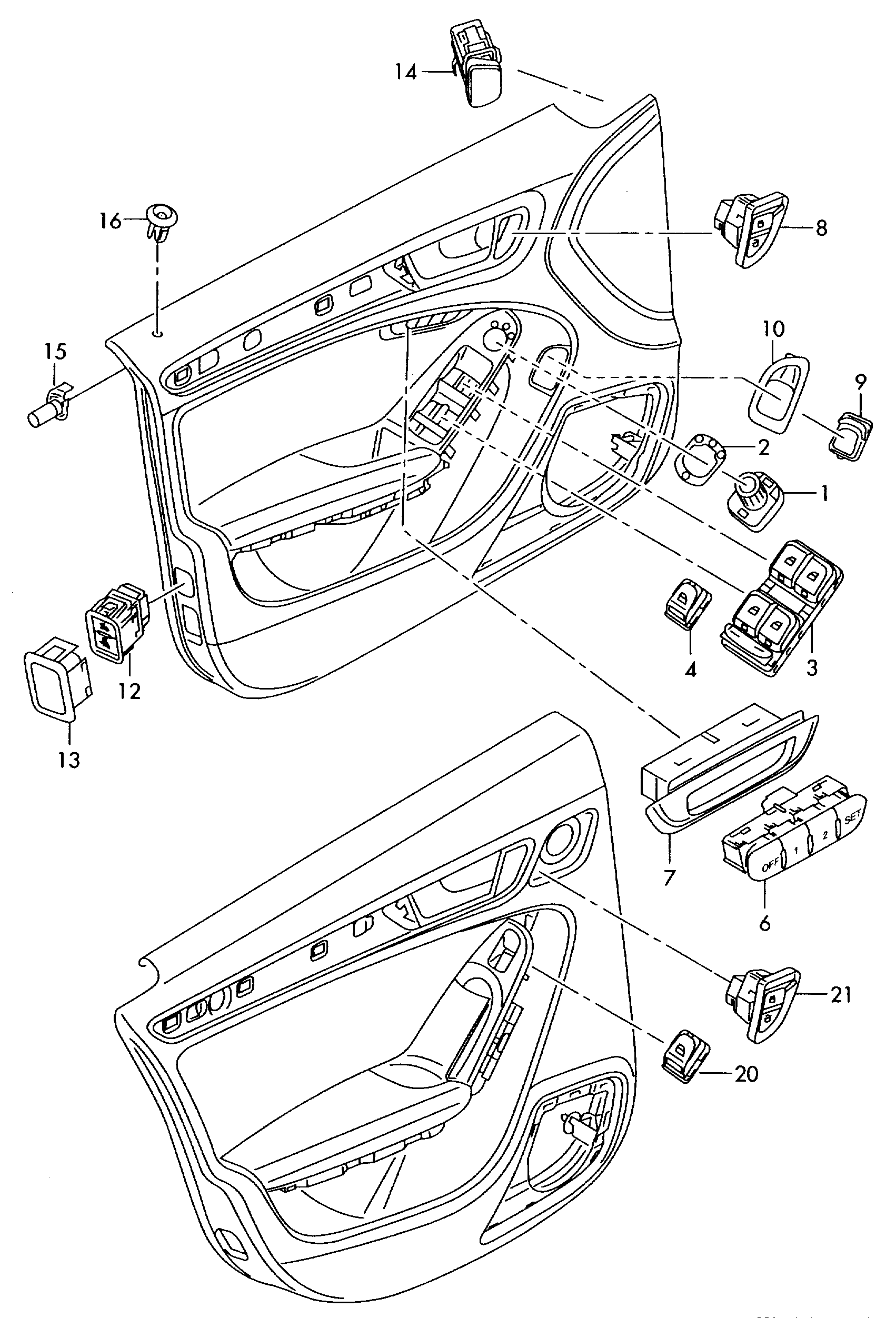 Skoda 8K0959851D - Switch, window regulator parts5.com