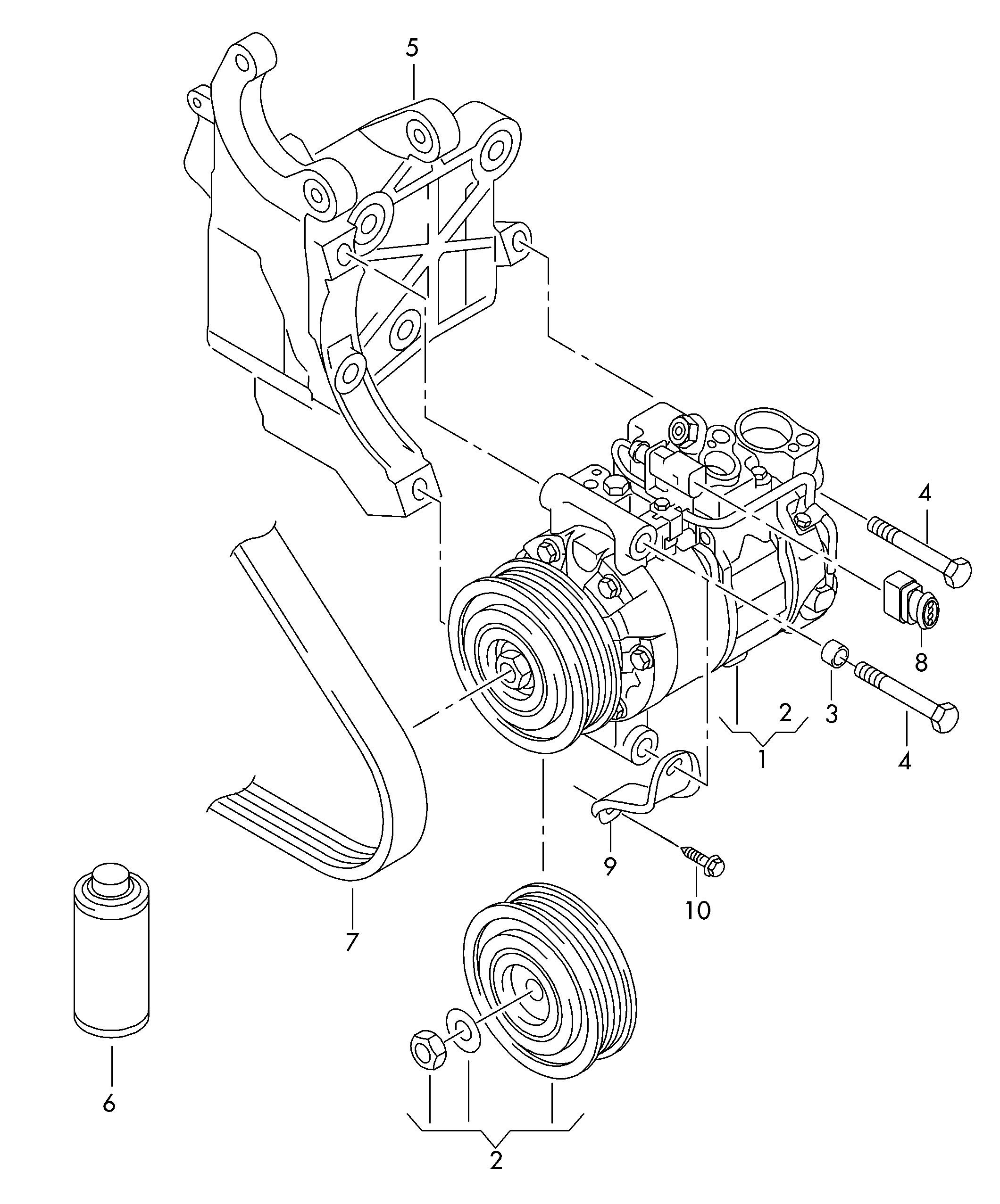 AUDI 8K0260805P - Compressor, air conditioning parts5.com