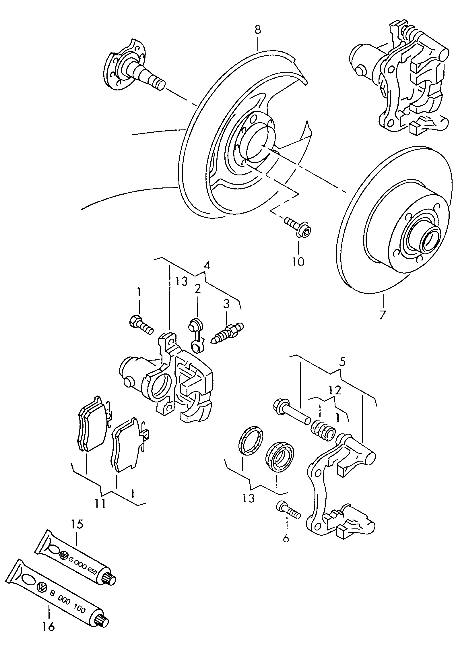 Seat 8E0 698 451 A - Komplet kočnih obloga, disk kočnica parts5.com