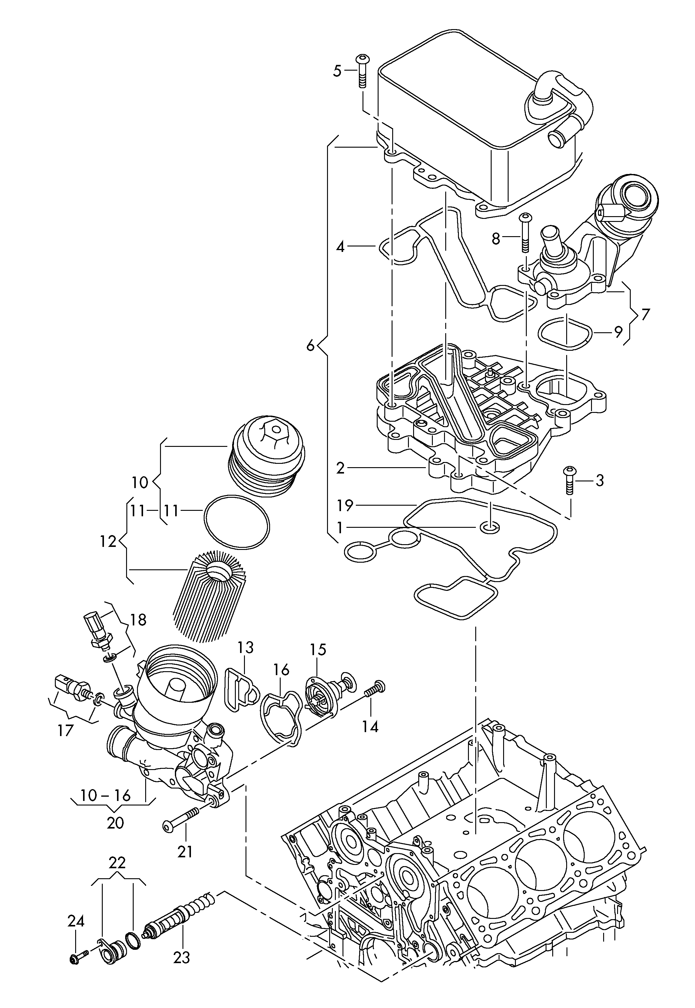 AUDI 059 117 070 B - Tesnilo, hladilnik olja parts5.com