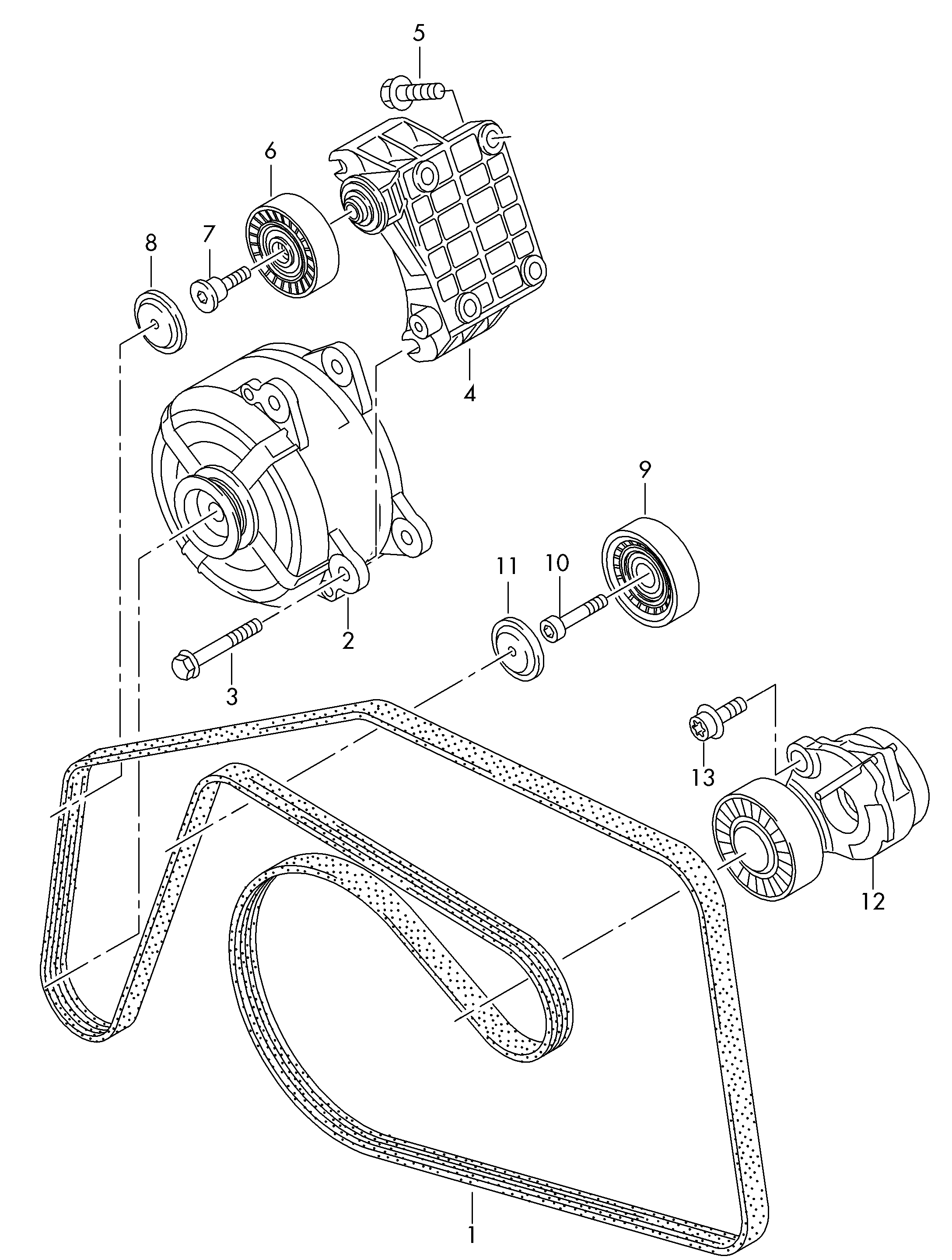 VW 059903137AG - Kanallı V kayışı parts5.com