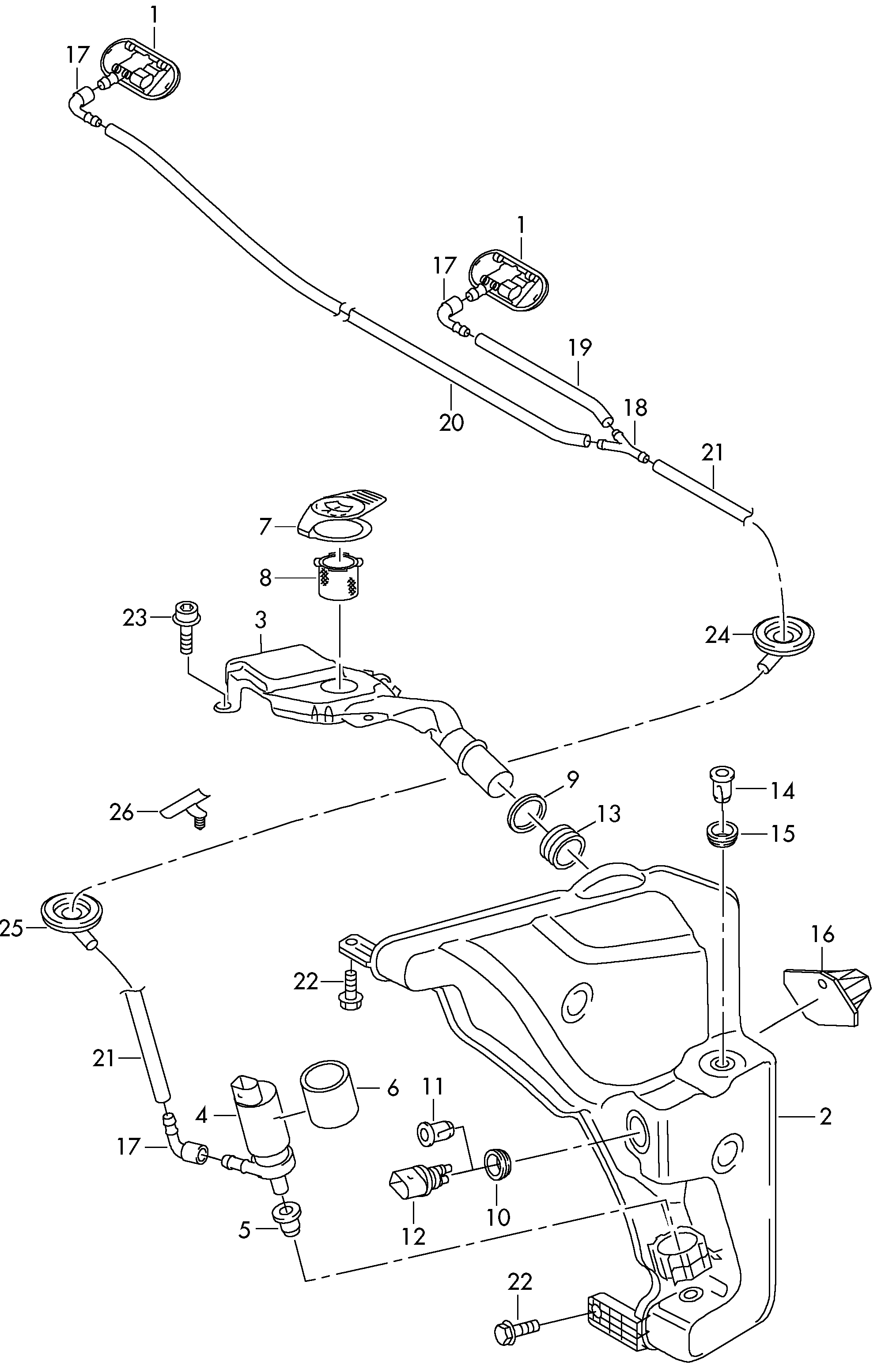 VAG 4G8 955 987 - Mosófúvóka, szélvédőmosó parts5.com