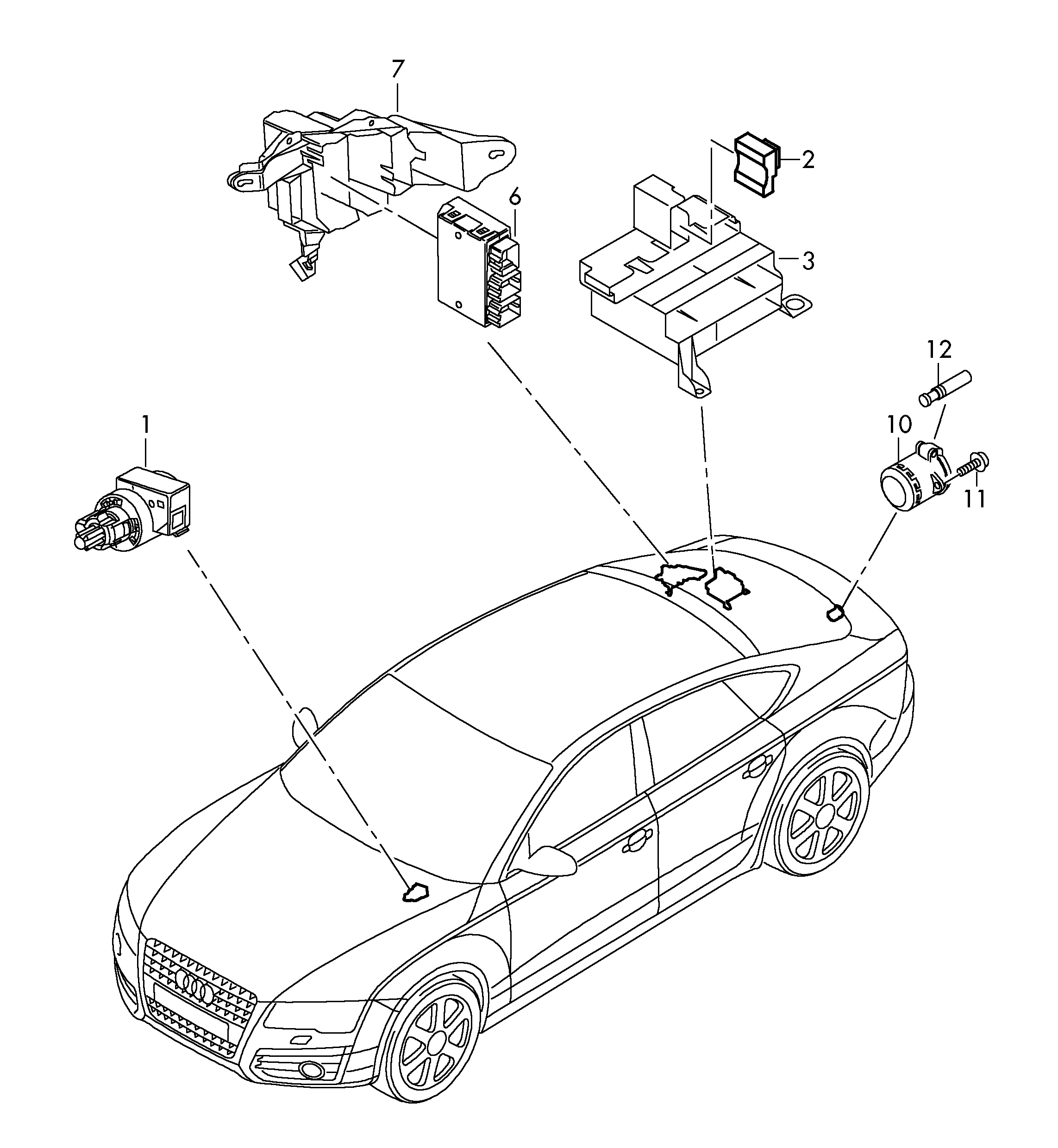 Seat 4F0 945 459 B - Brake Light Switch parts5.com