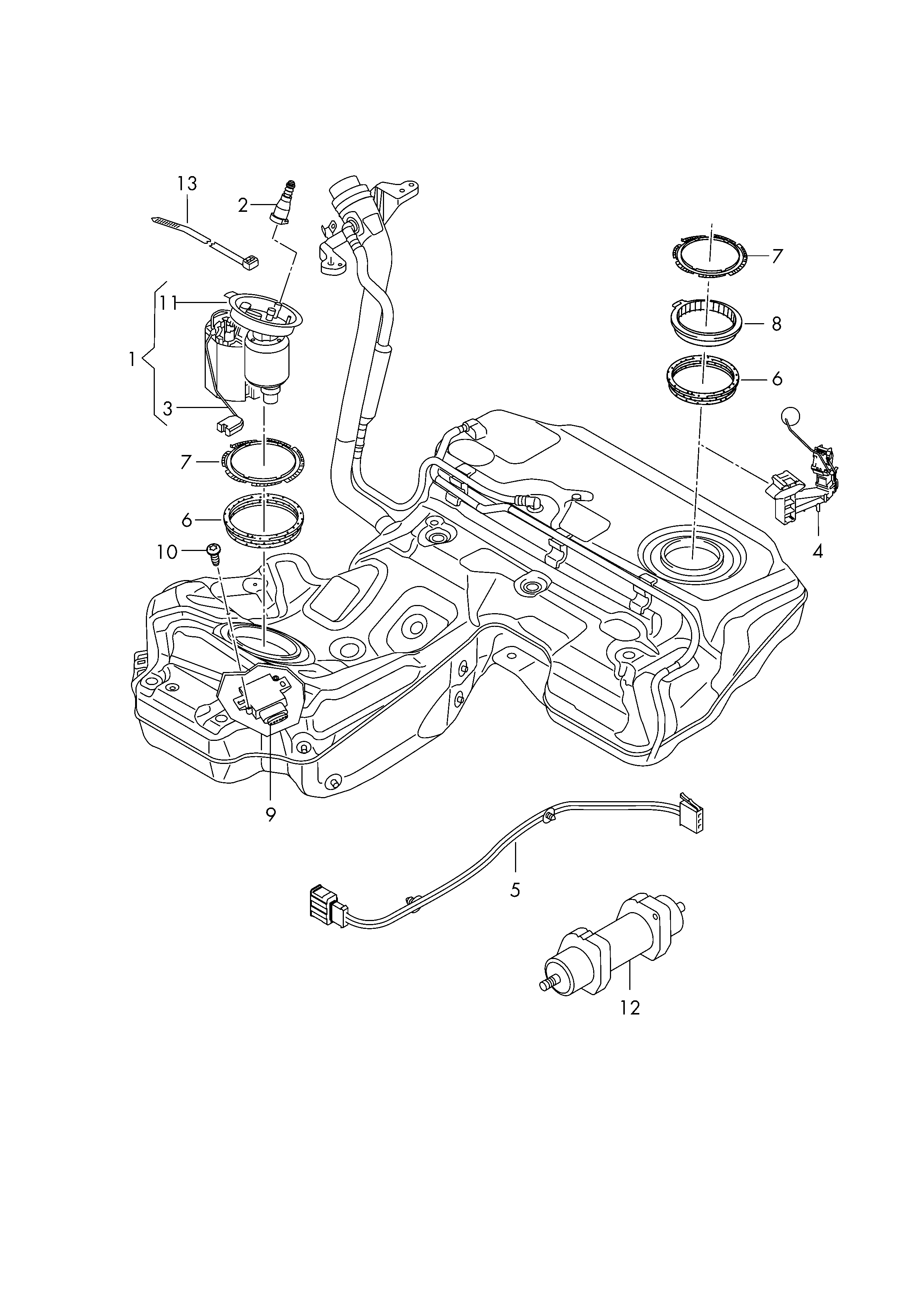 AUDI 4G0 919 050A - Fuel delivery unit and sender for fuel gauge parts5.com