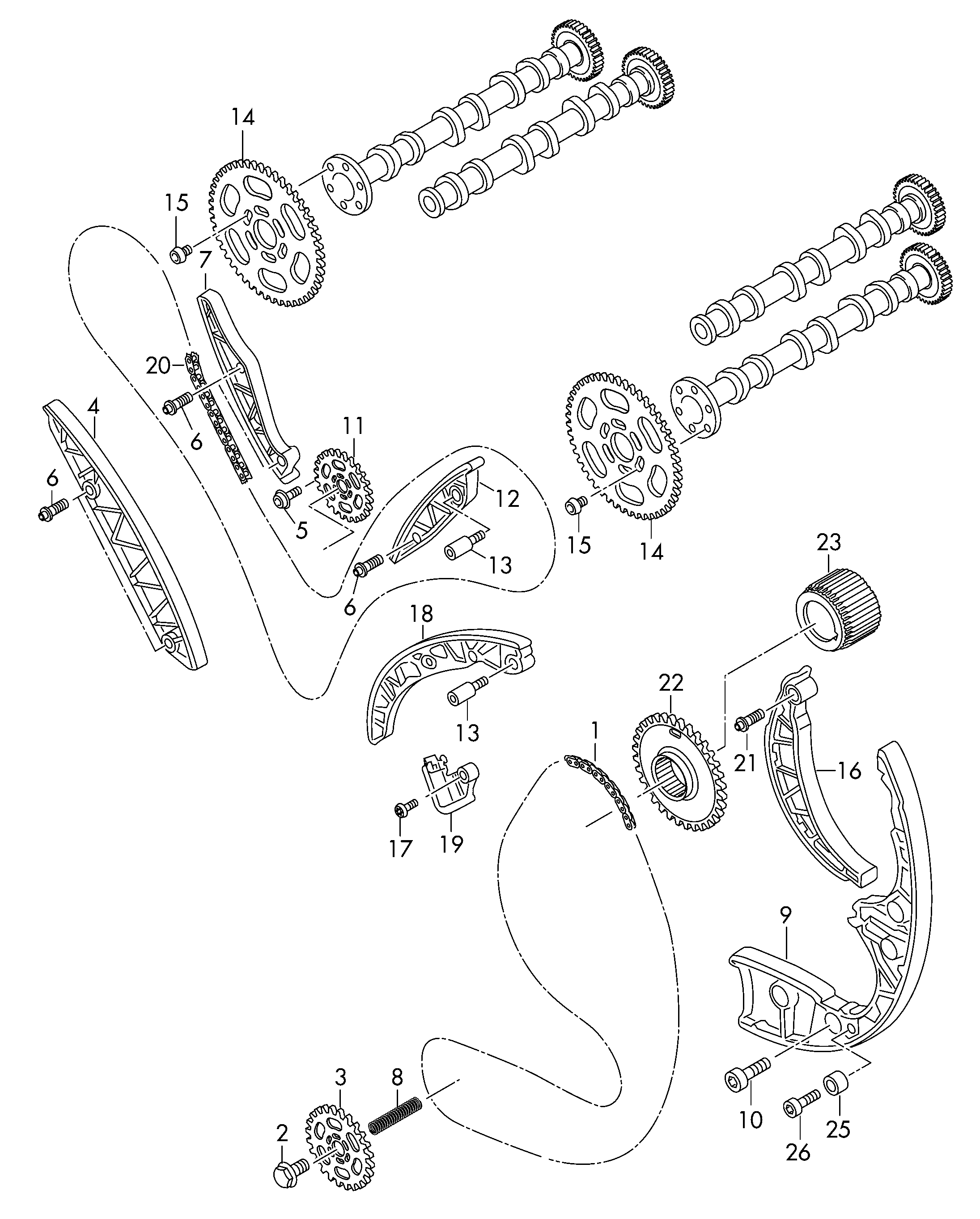 VAG 059 109 467 AL - Τεντωτήρας, καδένα χρονισμού parts5.com