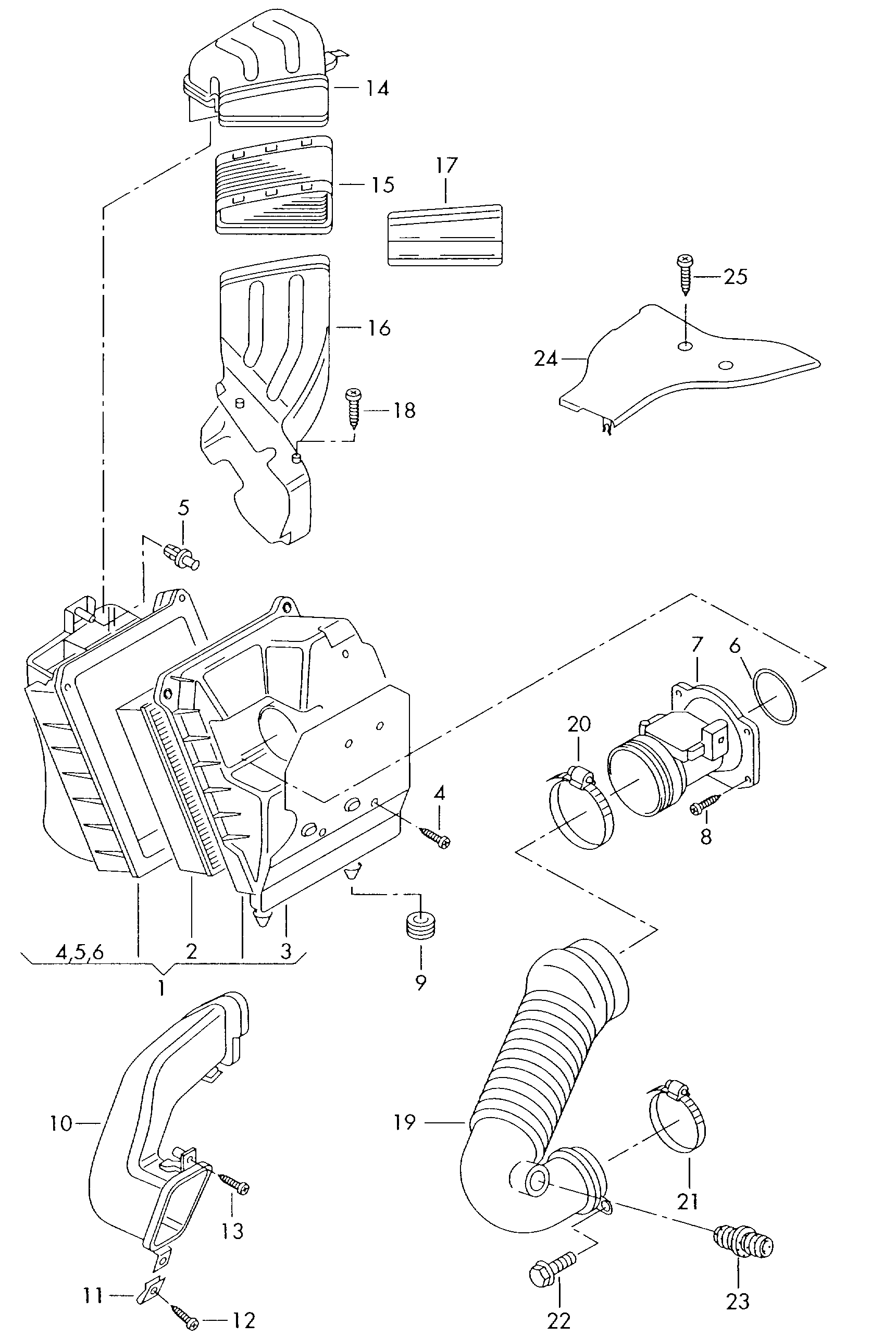 VW 357 129 625 - Brtva, kućište filtra za zrak parts5.com