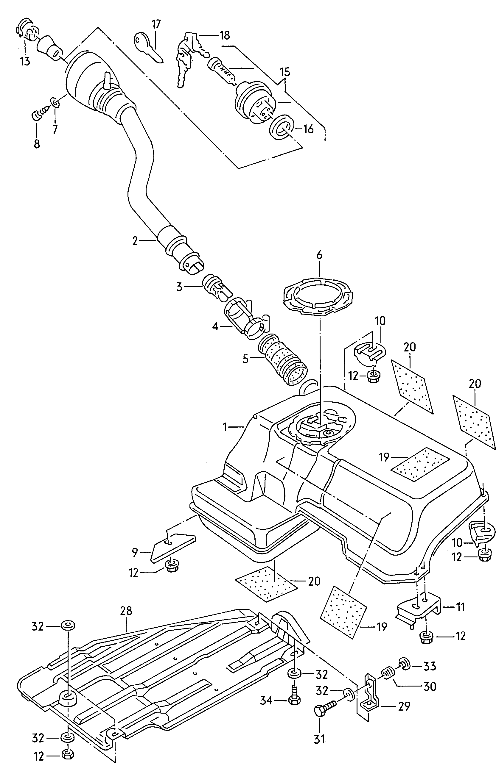 AUDI 533201551F - Korek wlewu paliwa parts5.com