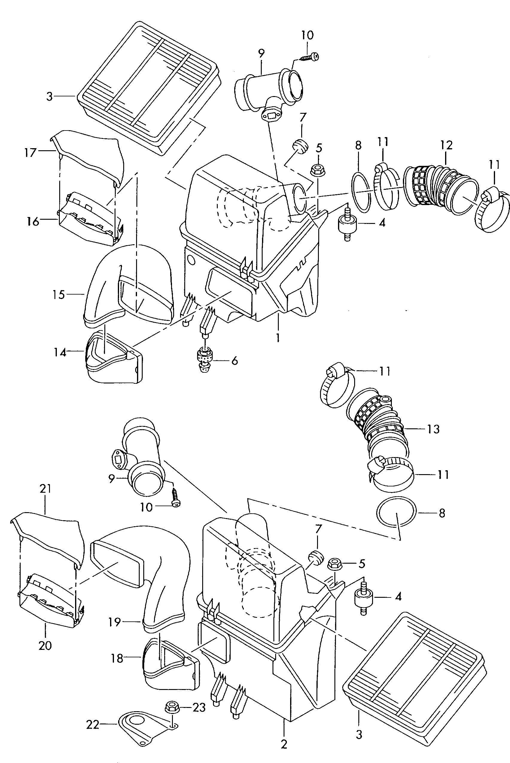 AUDI 07C 129 646 - Brtva, kućište filtra za zrak parts5.com